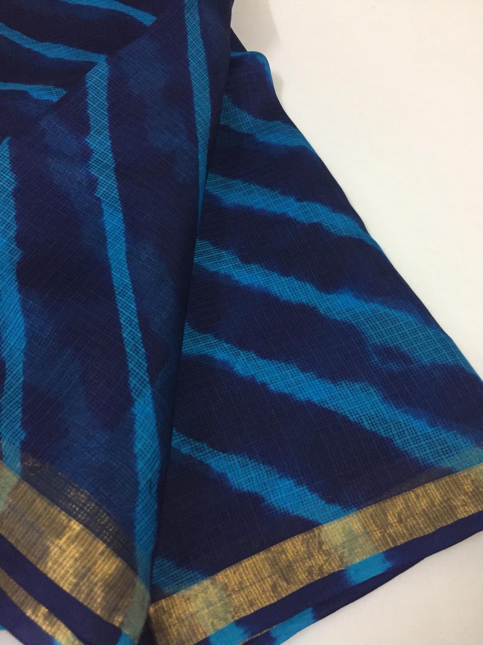 Pure kota silk leheriya saree