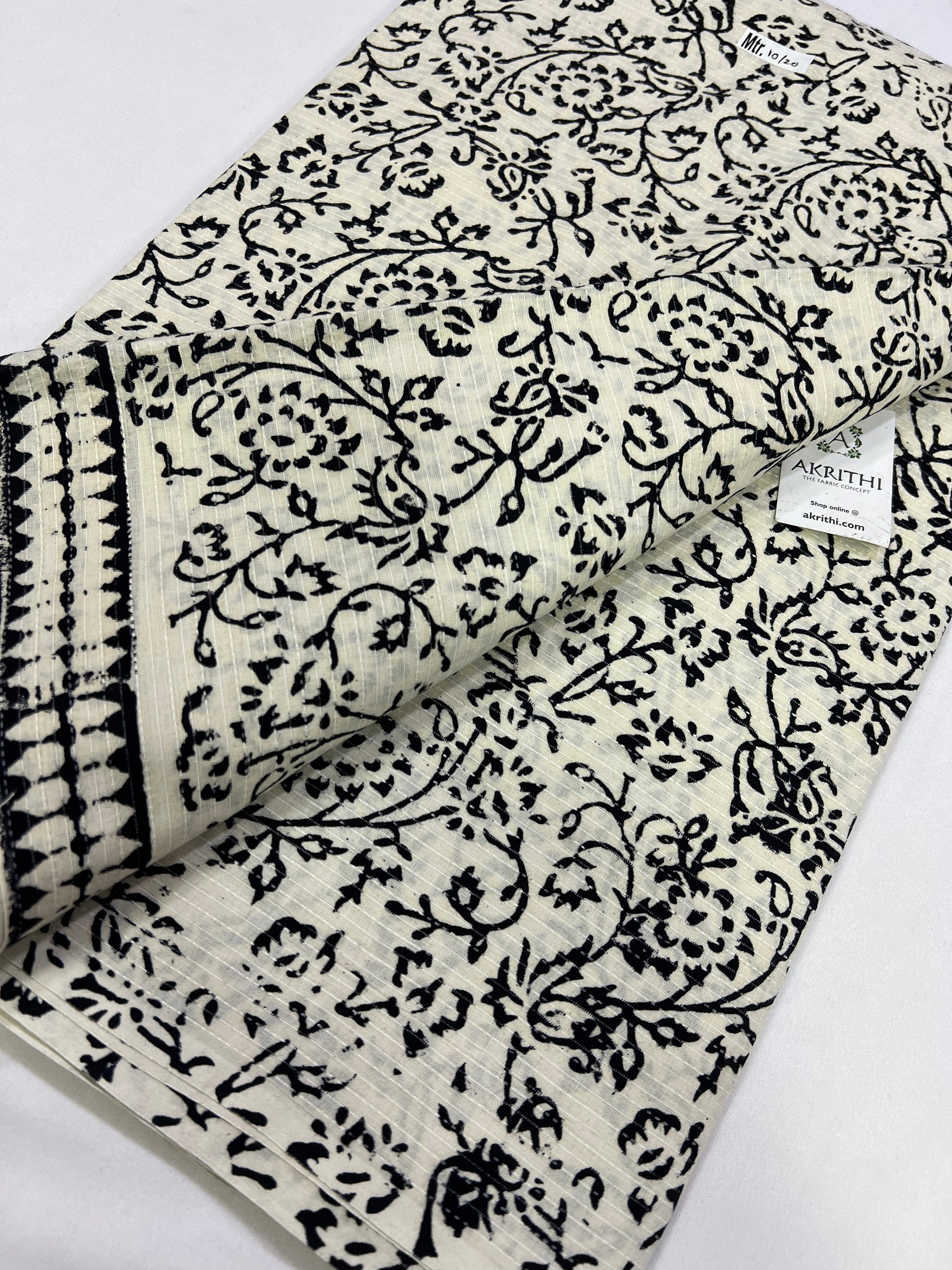Kantha pure cotton fabric