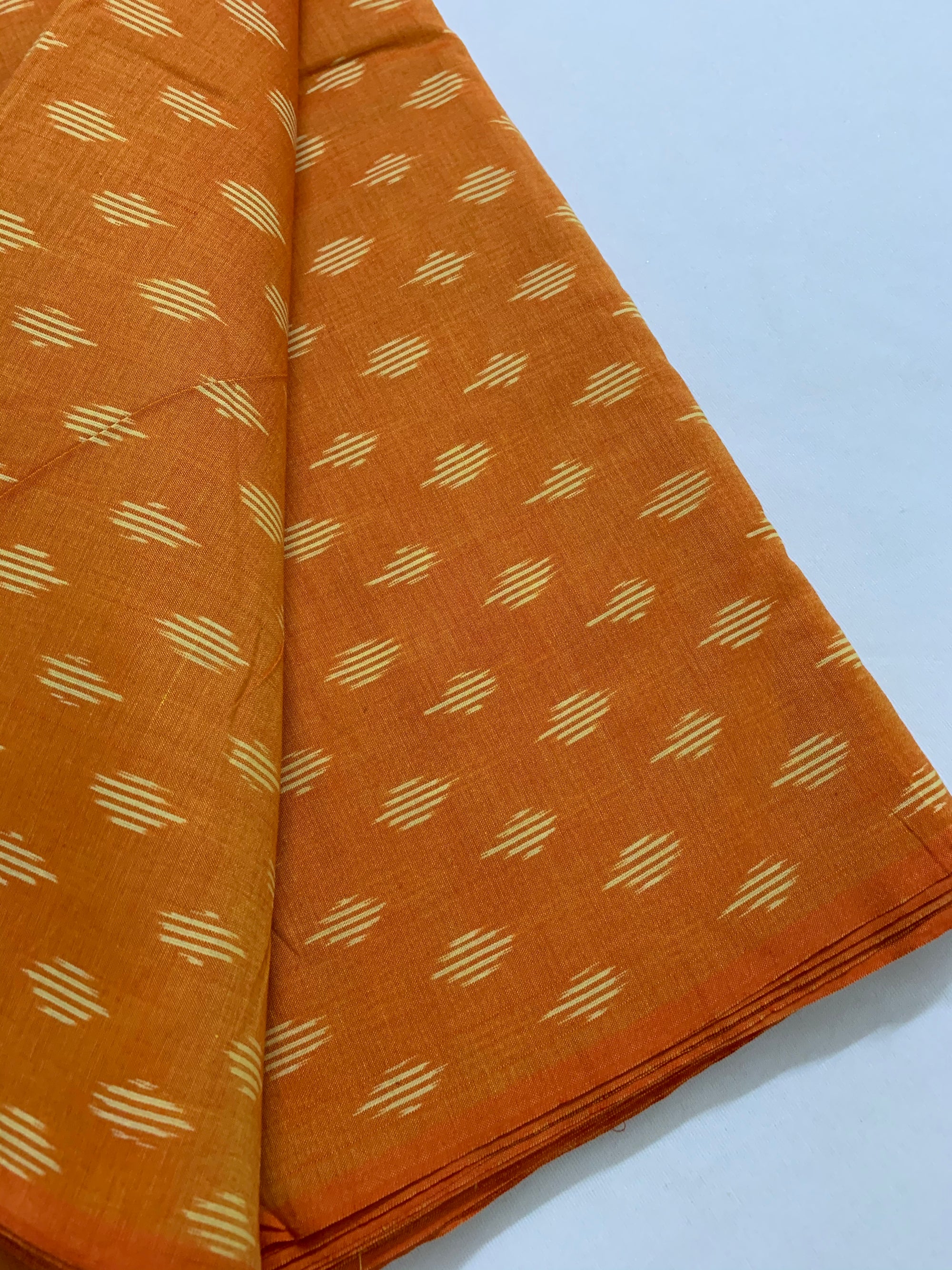 Ikat mercerised cotton fabric