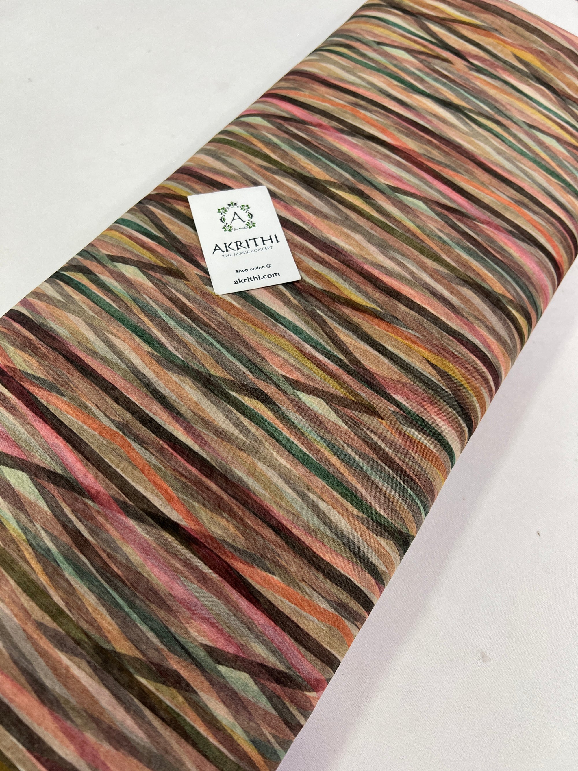Printed pure organza fabric