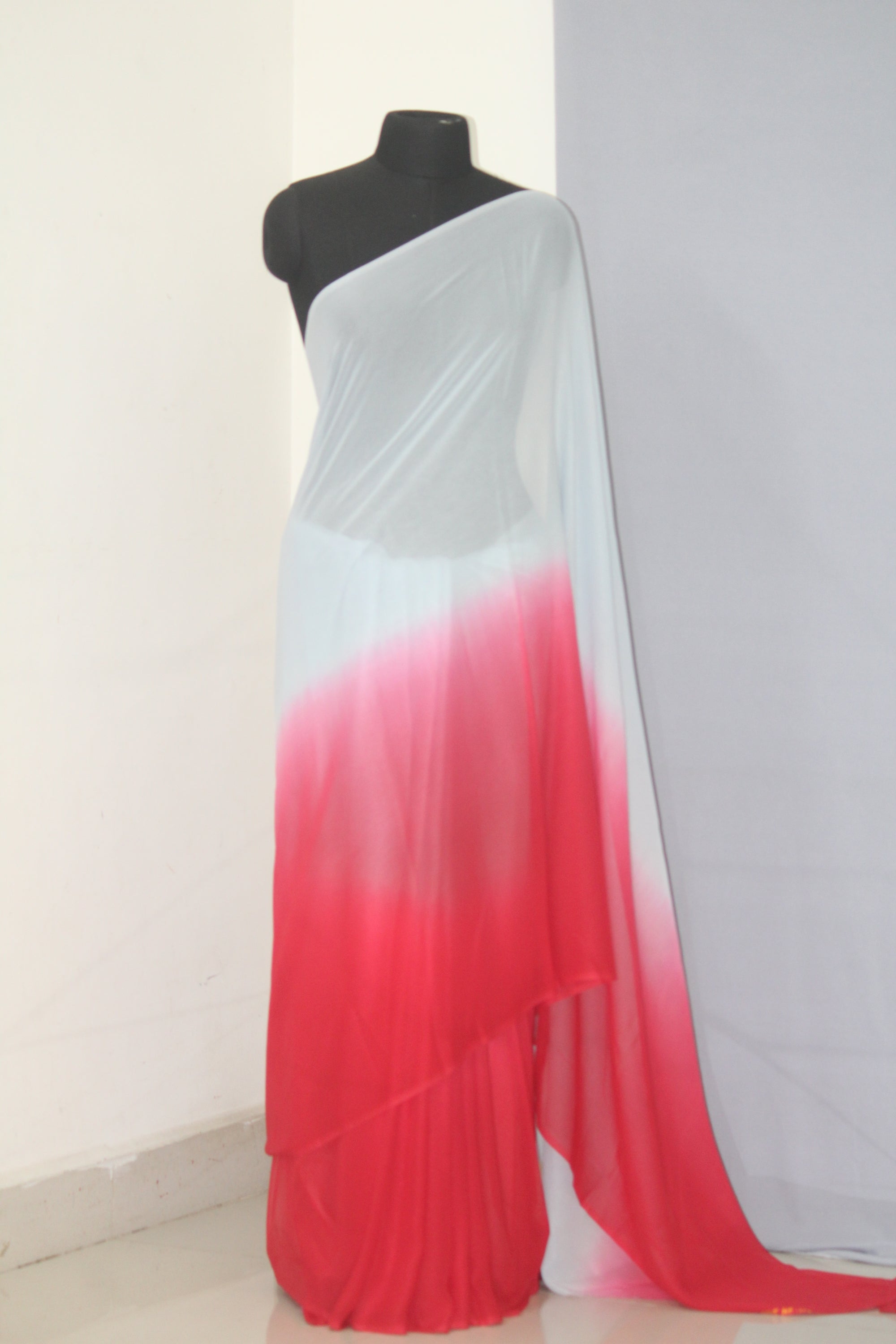 Shaded georgette saree