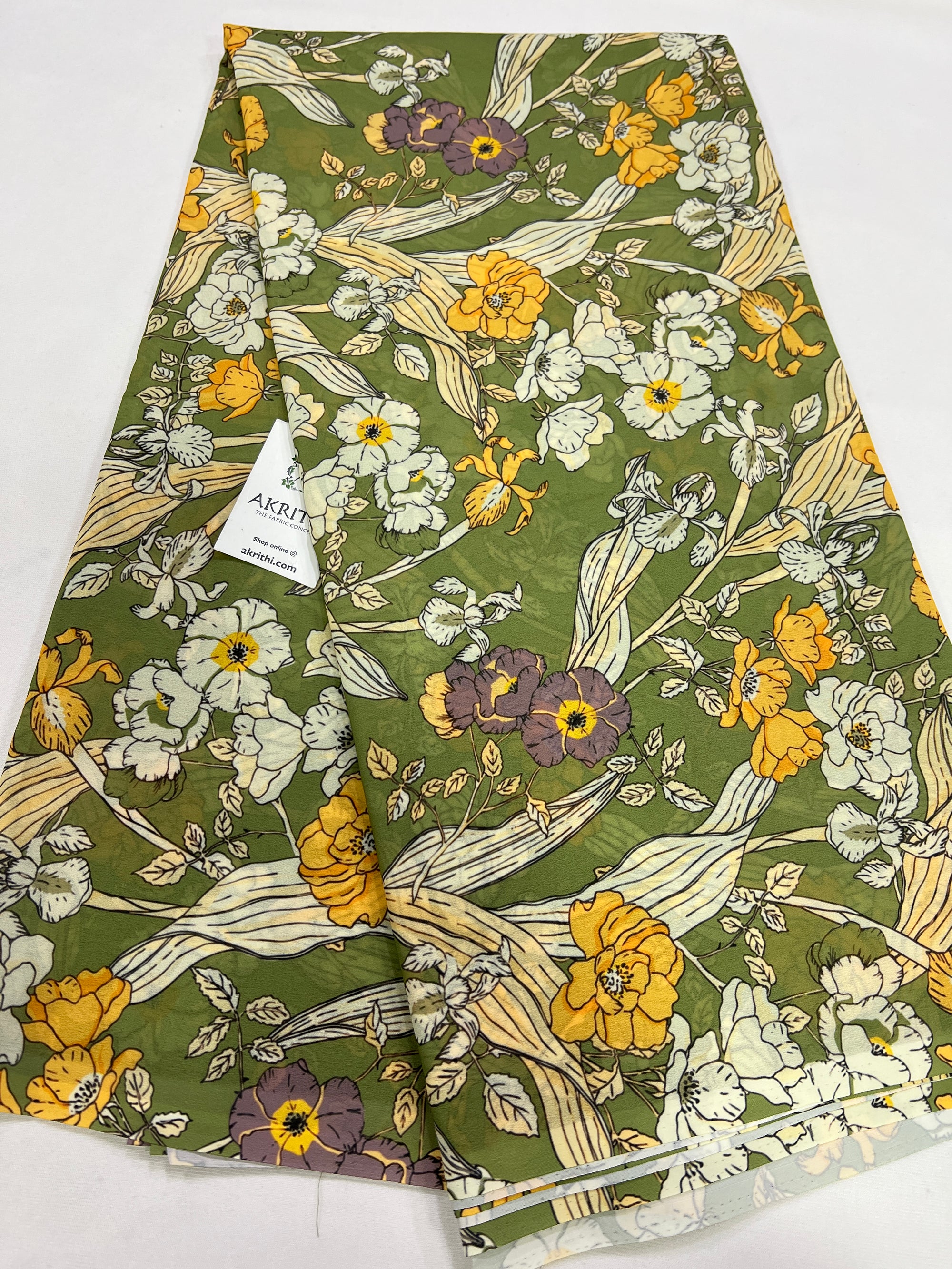 Digital printed georgette saree