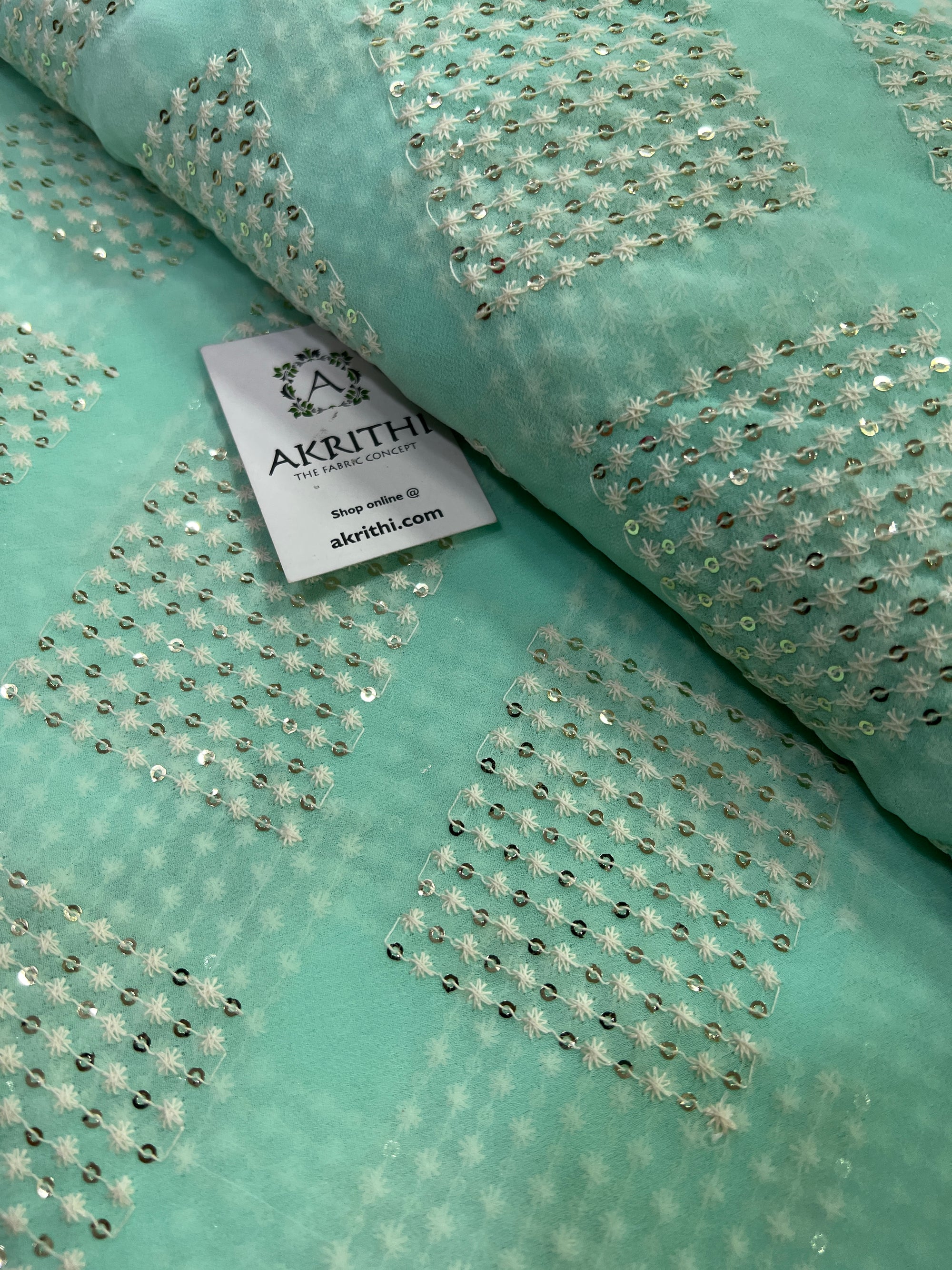 Embroidery on georgette fabric