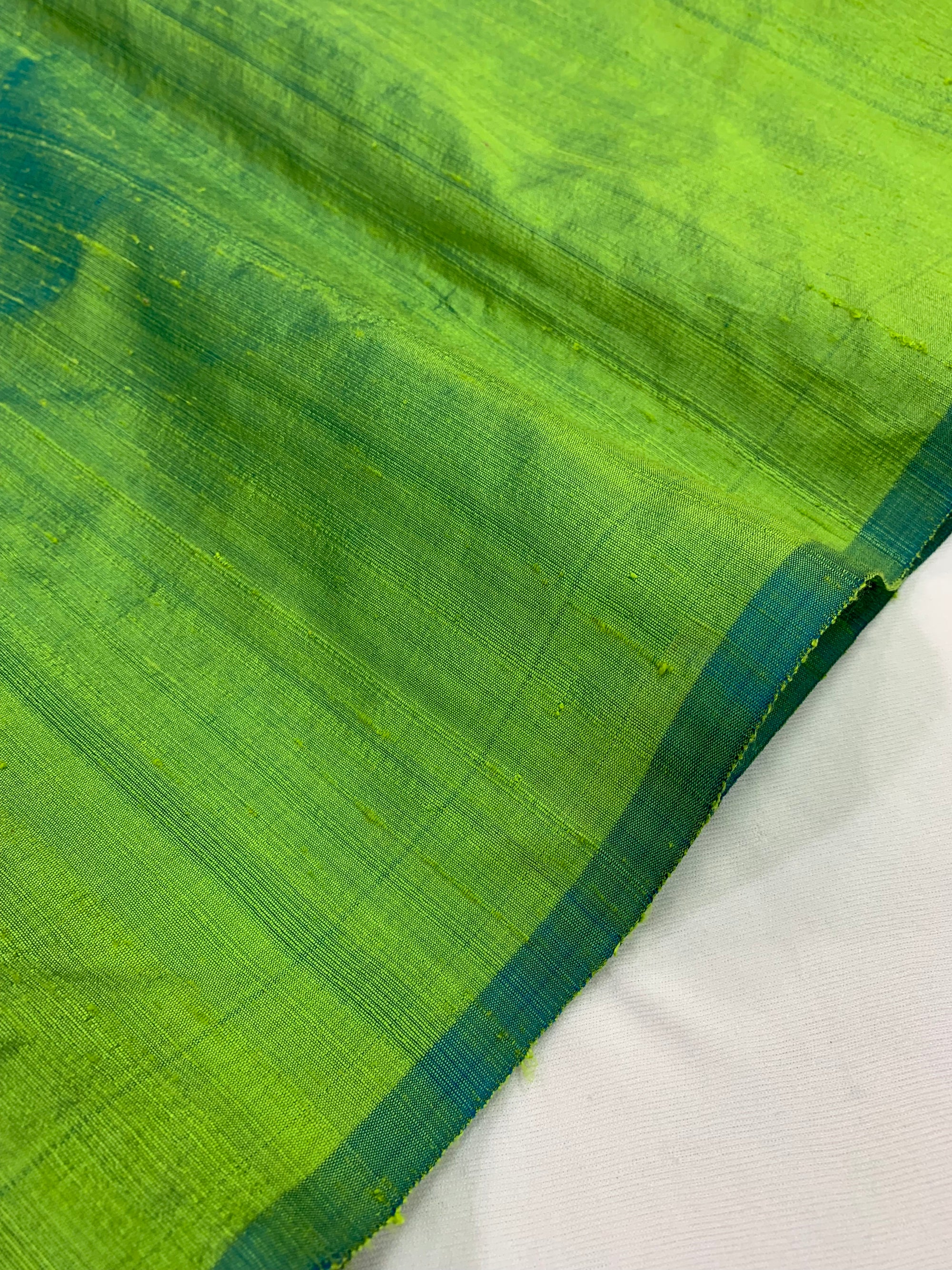 Pure raw silk dual tone