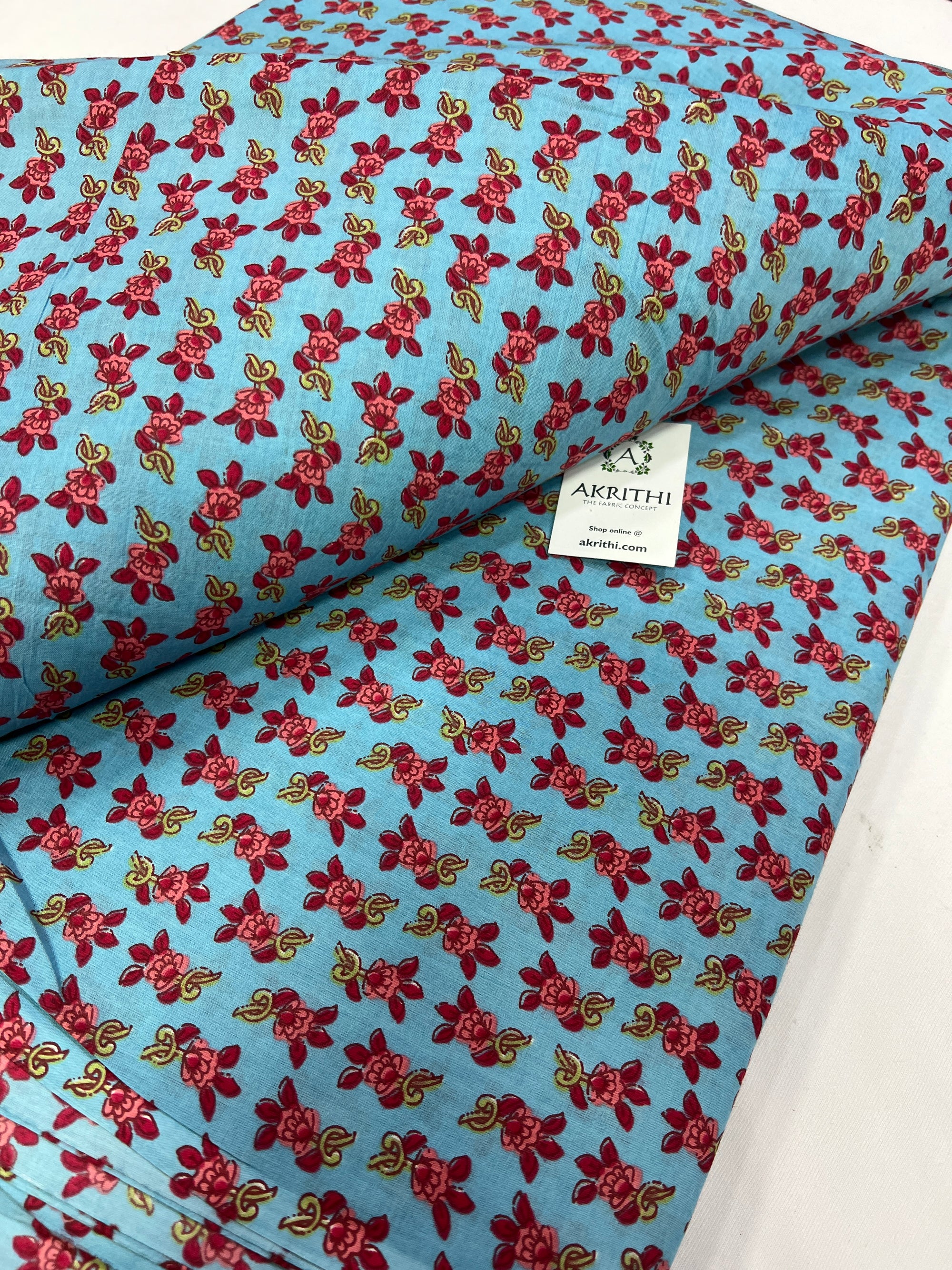 Printed pure cotton fabric