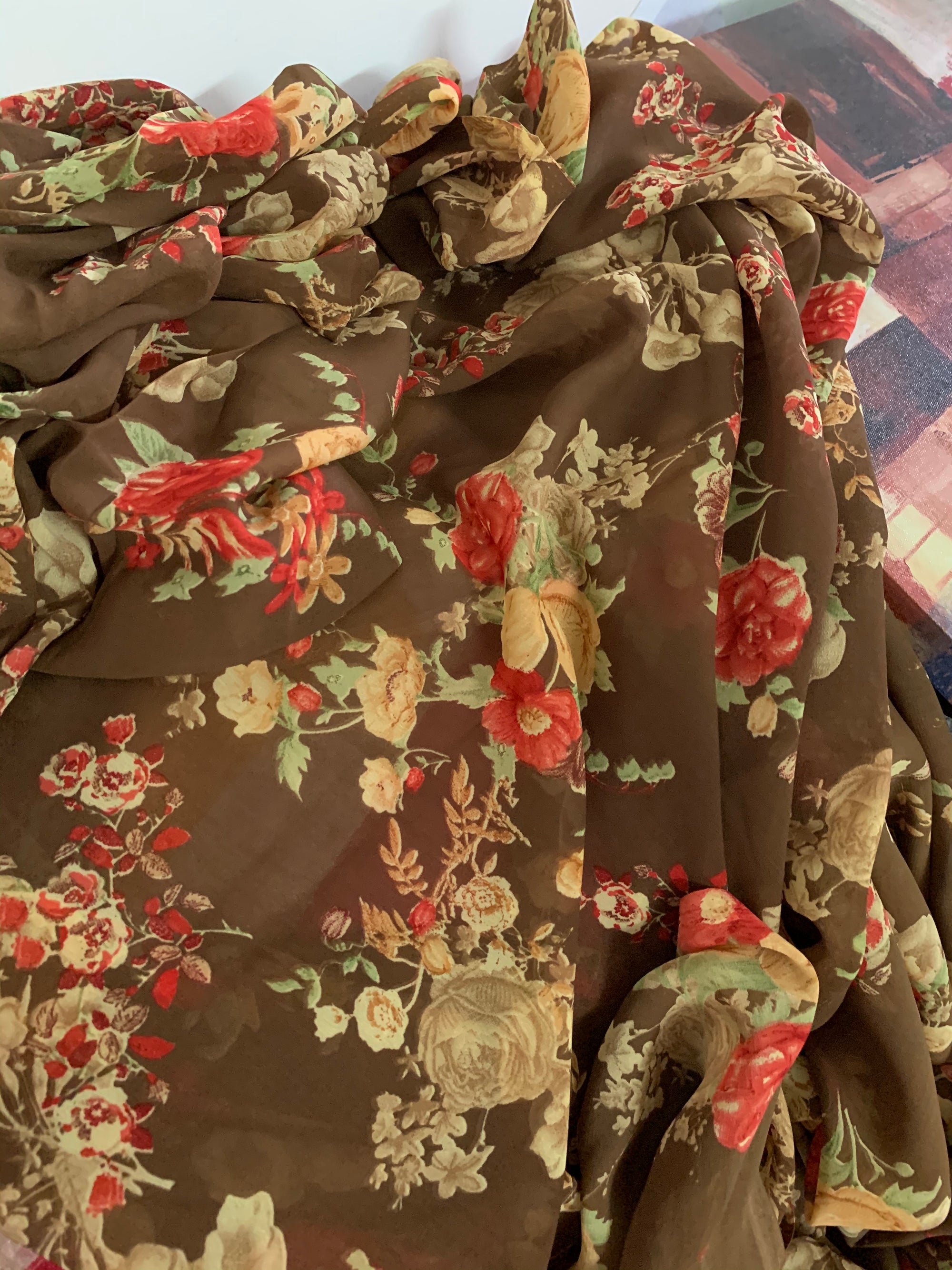Printed georgette fabric
