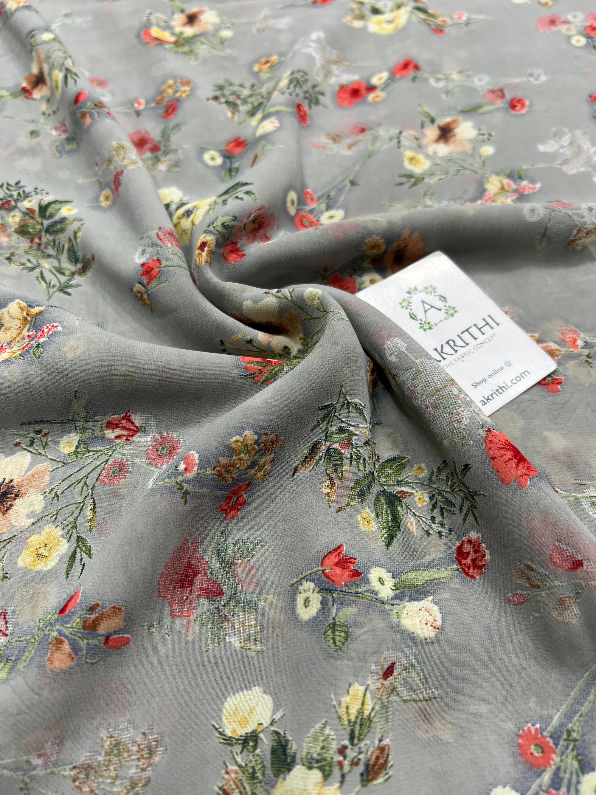 Floral printed georgette fabric
