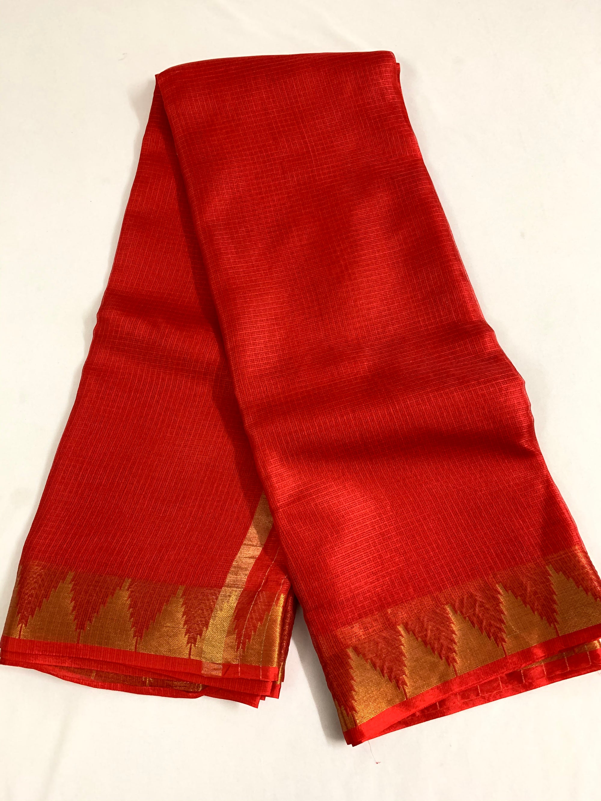 Pure kota silk saree with temple border