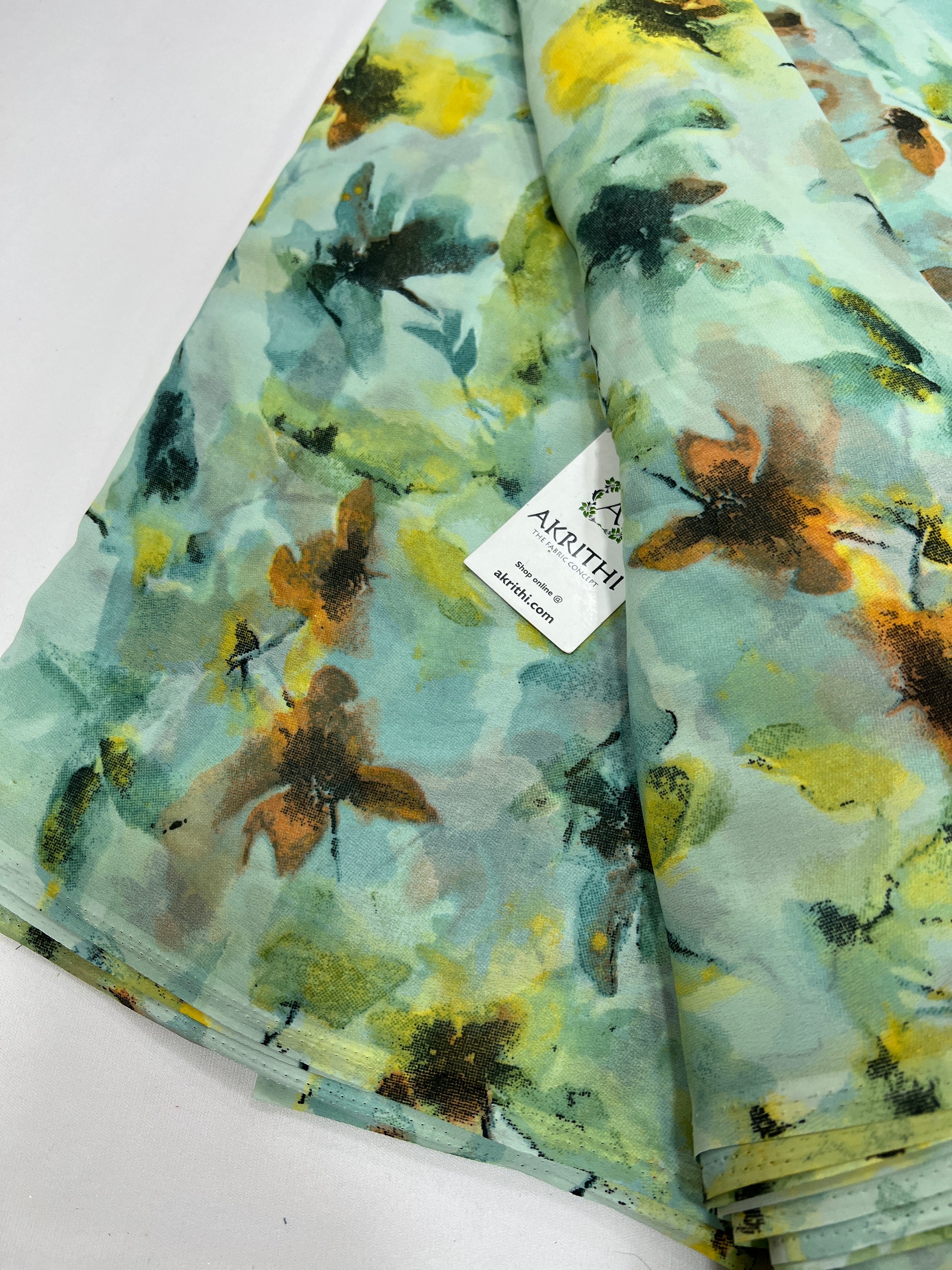 Floral printed georgette fabric
