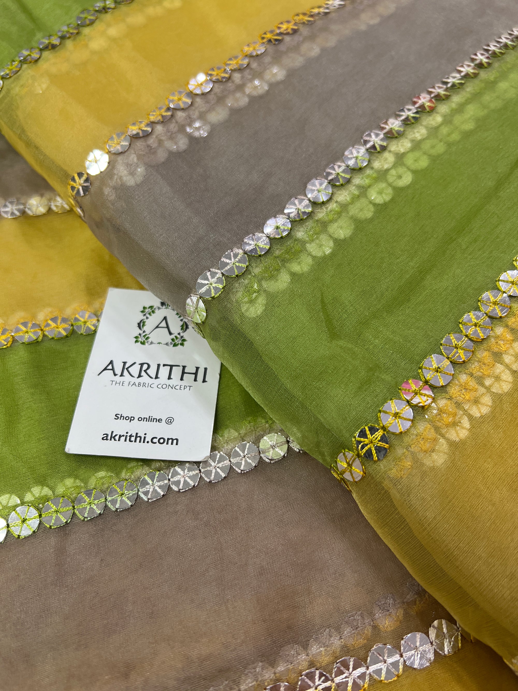 Embroidery on Organza fabric