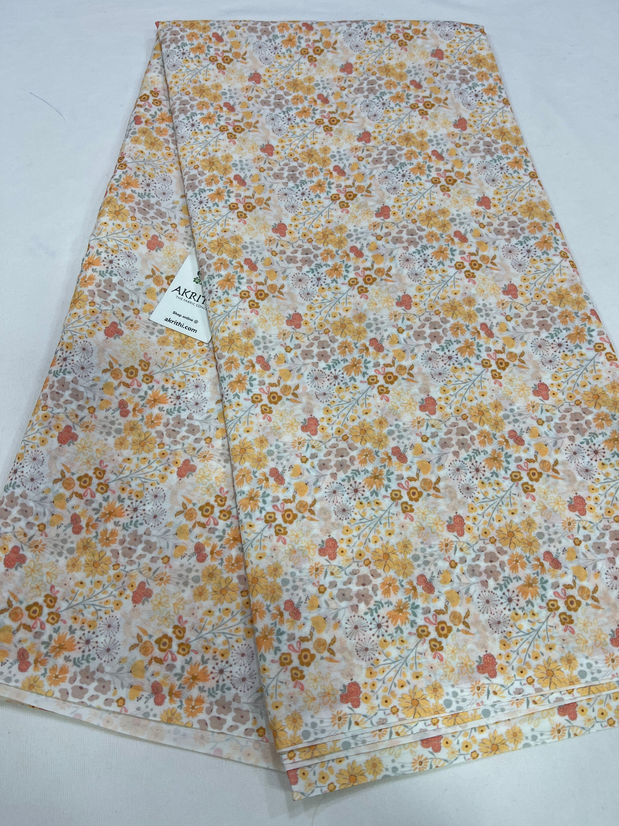 Digital printed georgette saree