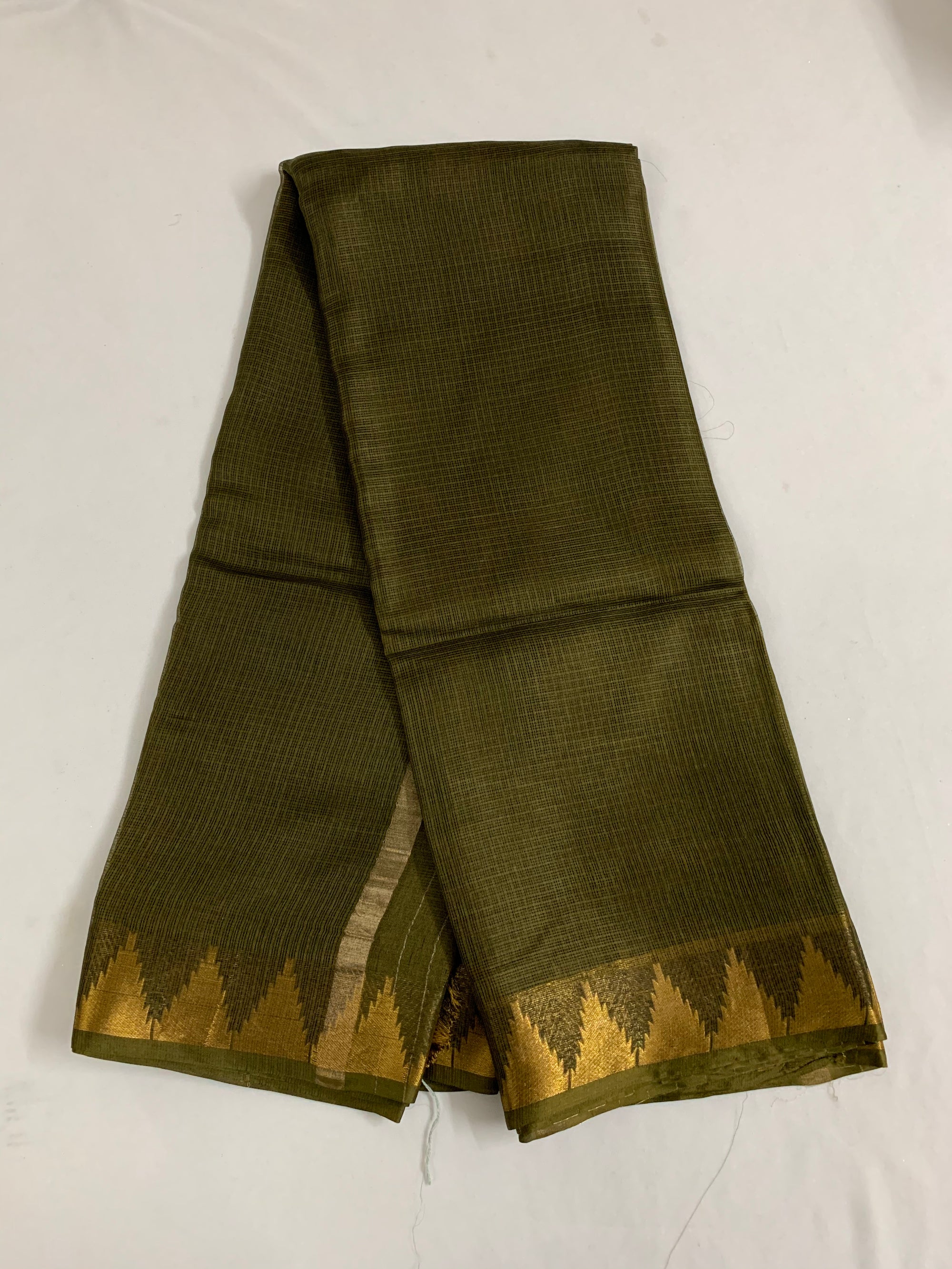 Pure kota silk saree with temple border