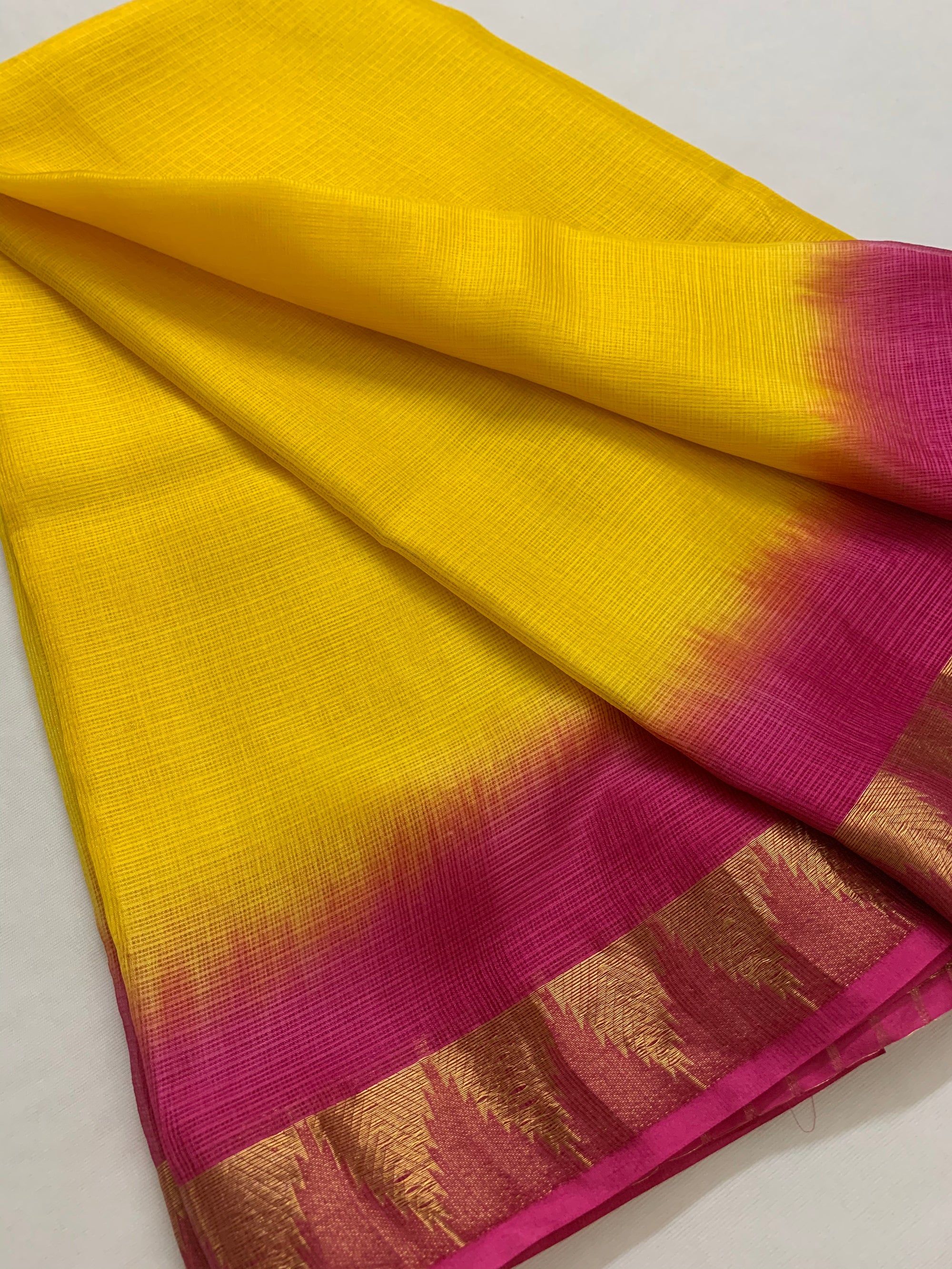Pure kota silk saree with temple border