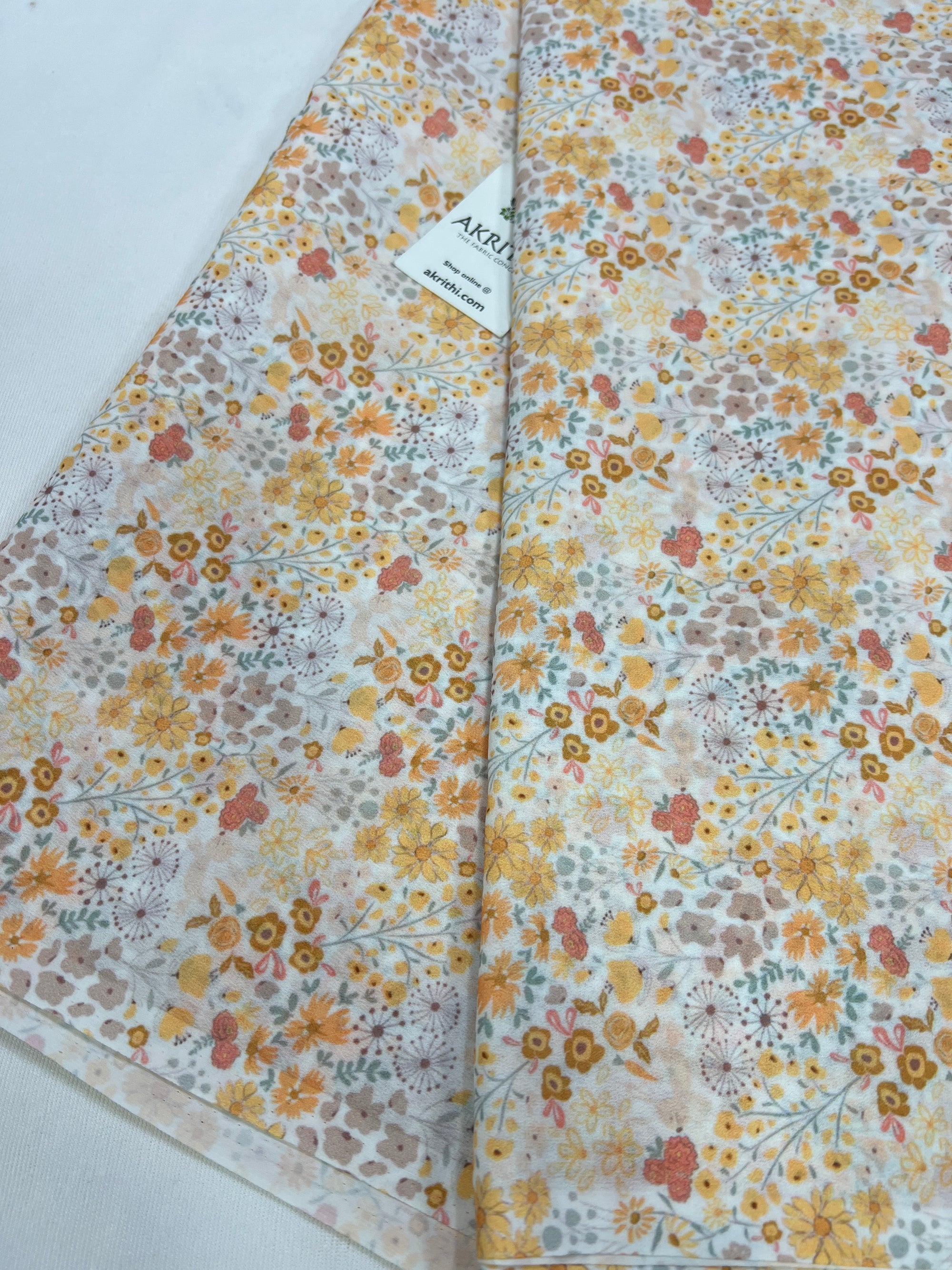 Digital printed georgette saree
