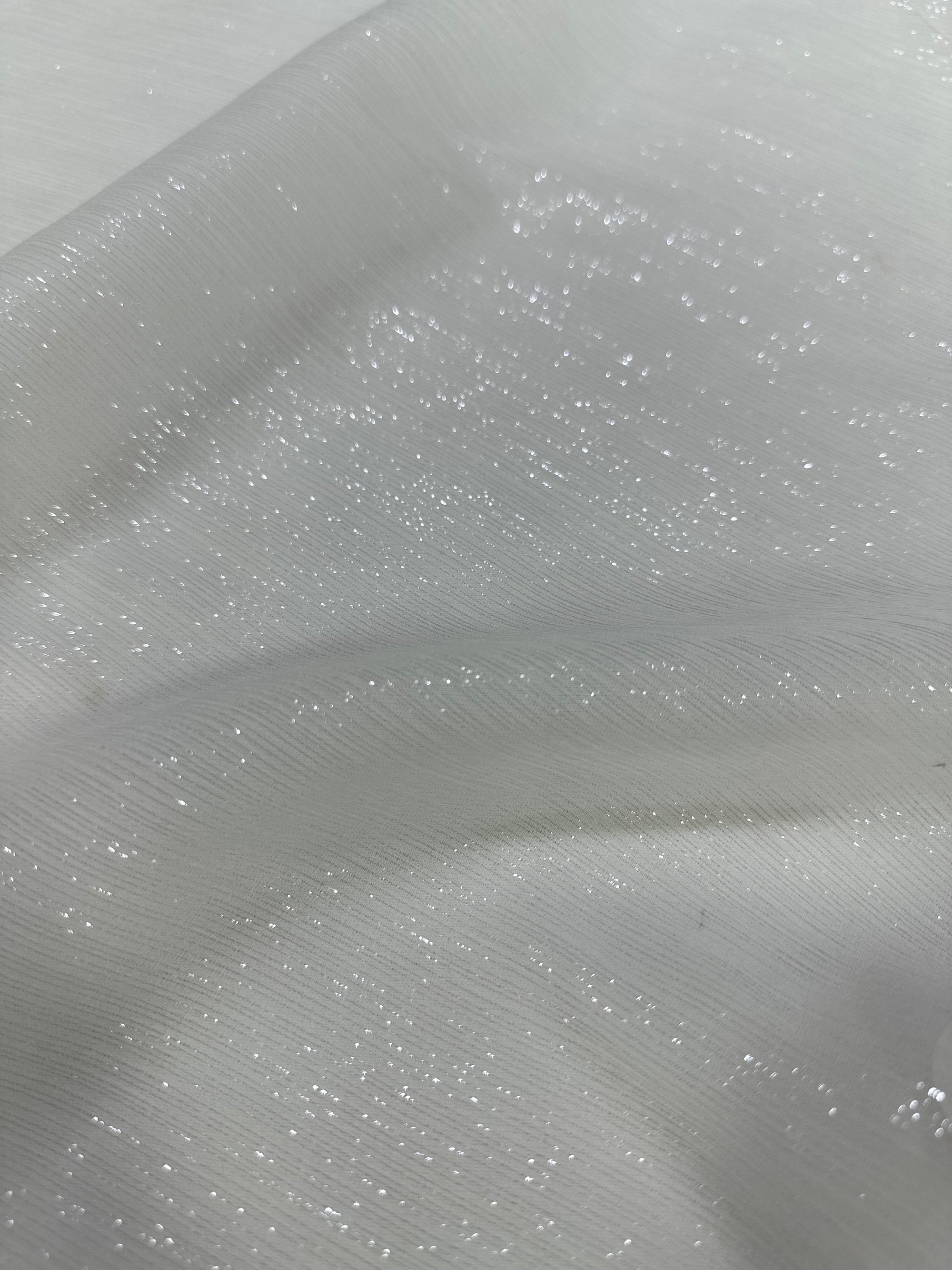 Dyeable Pure silk lurex chiffon fabric