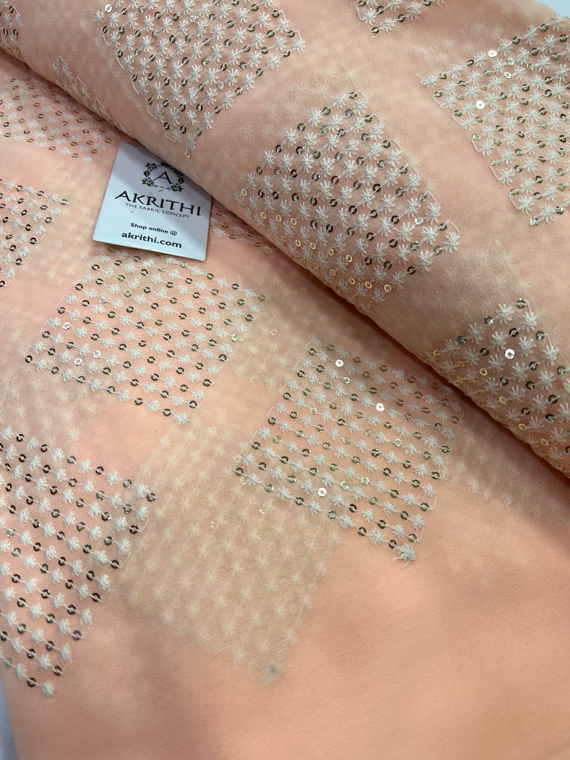 Embroidery on georgette fabric