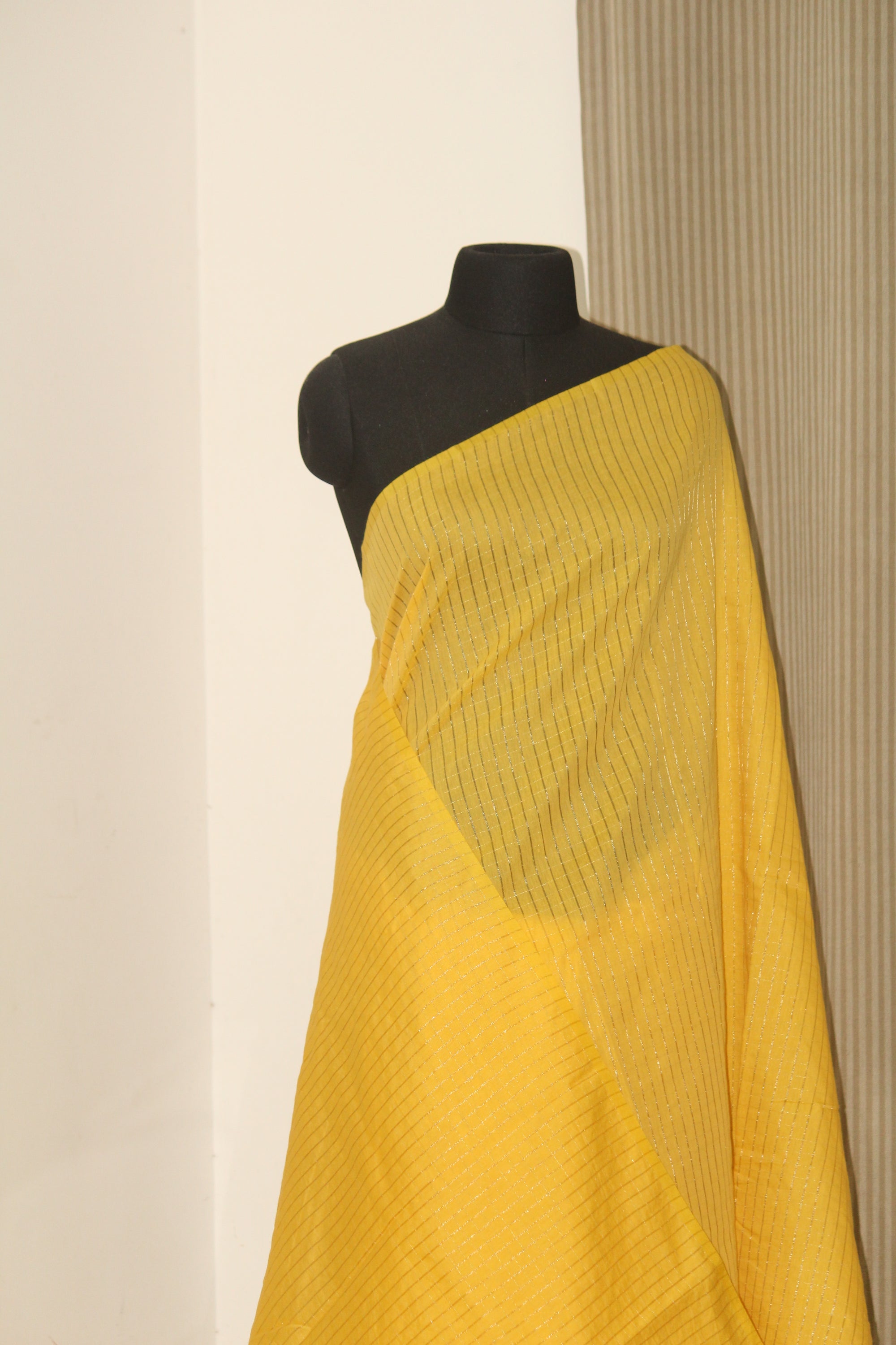 Silk cotton zari checks saree