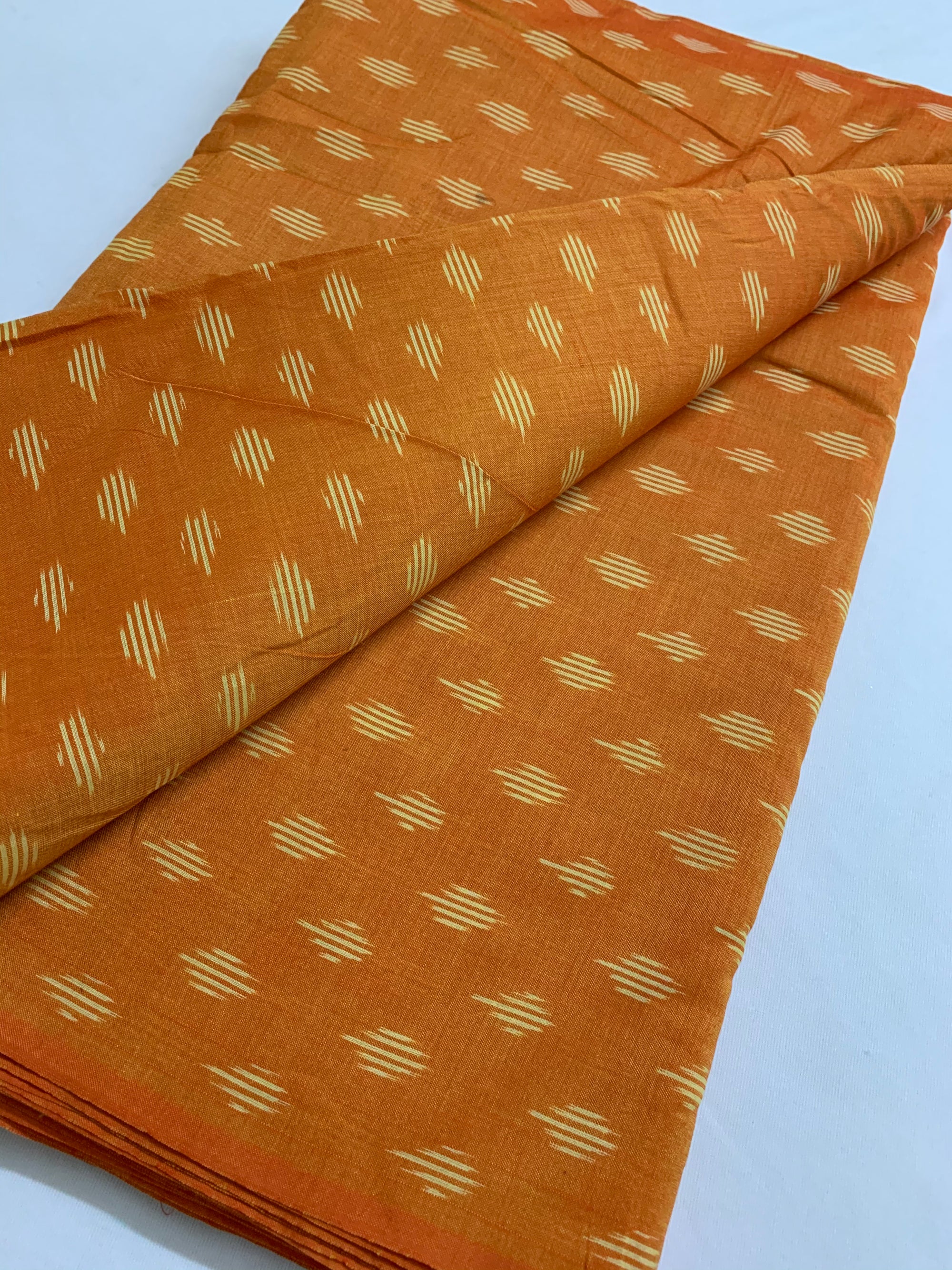 Ikat mercerised cotton fabric