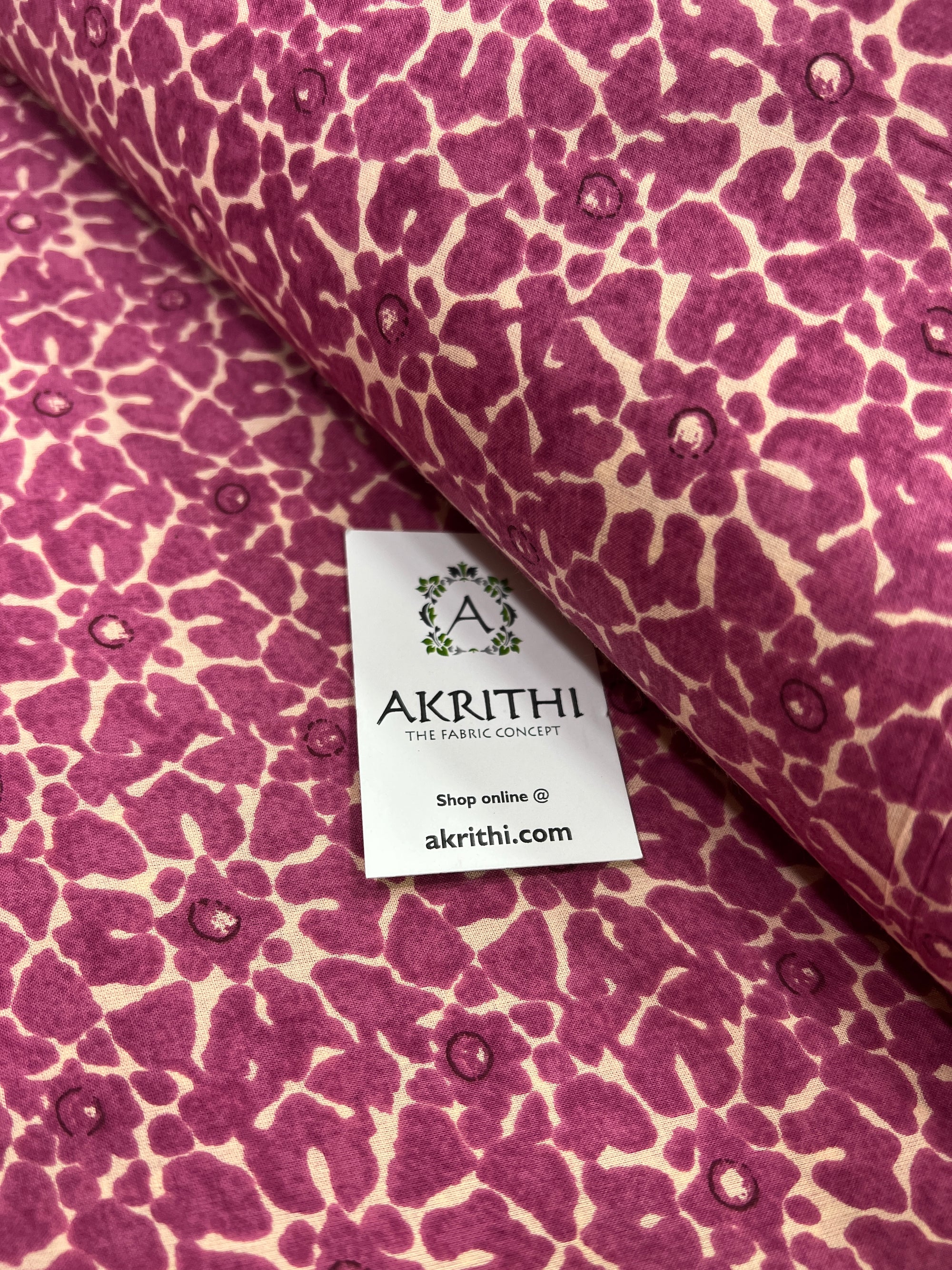 Printed pure cotton fabric