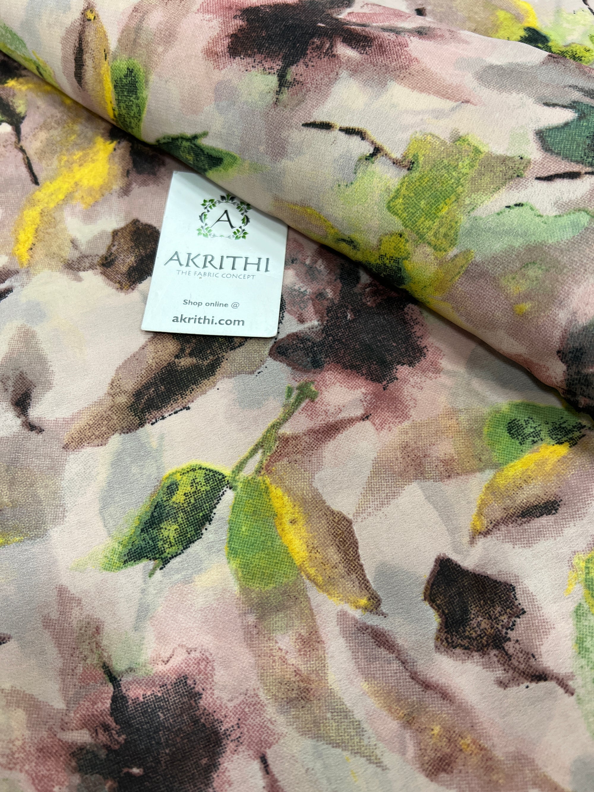 Floral printed georgette fabric