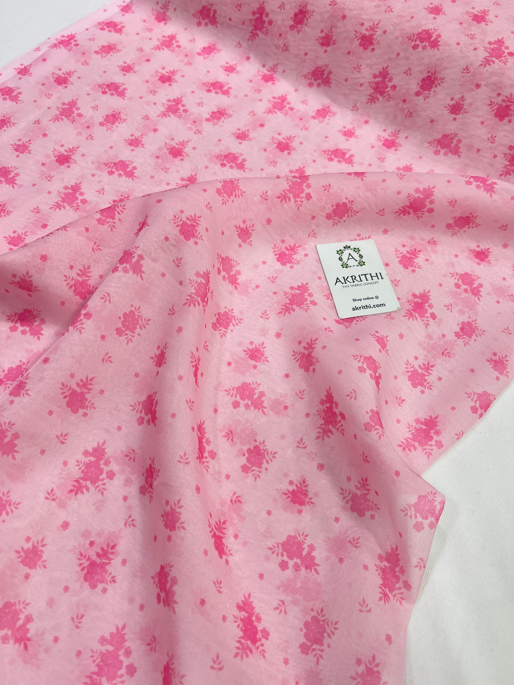 Digital floral Printed organza fabric