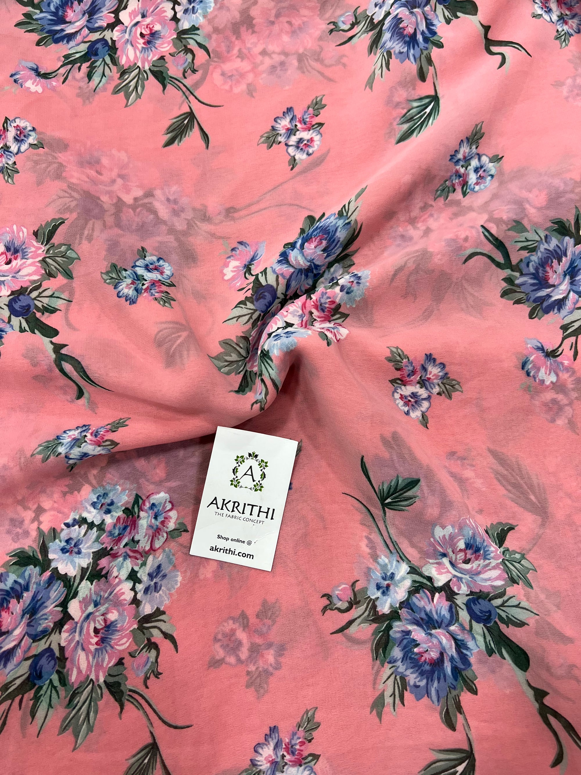Digital floral Printed georgette fabric 56 inches width