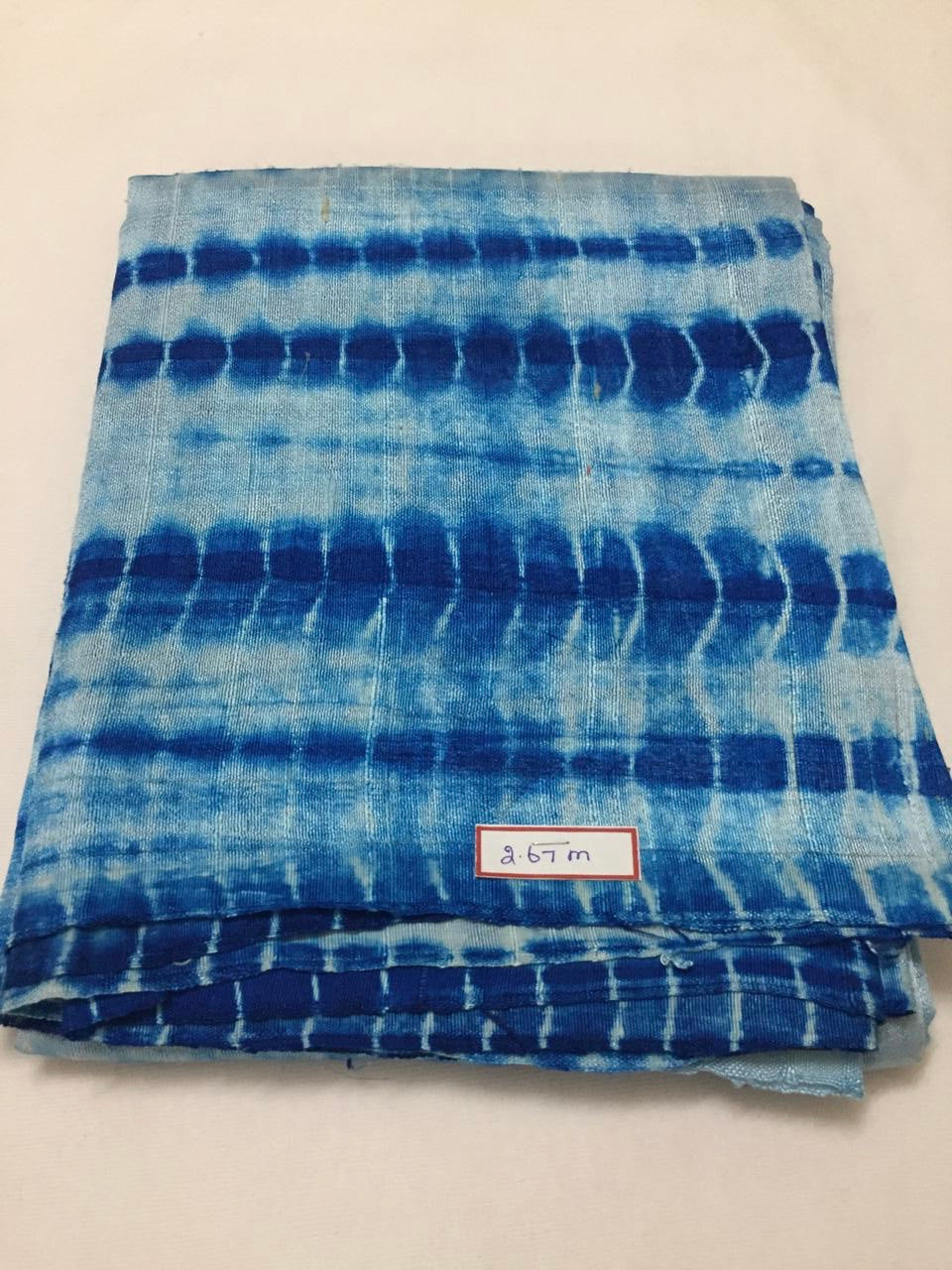Tie and dye Pure raw silk fabric