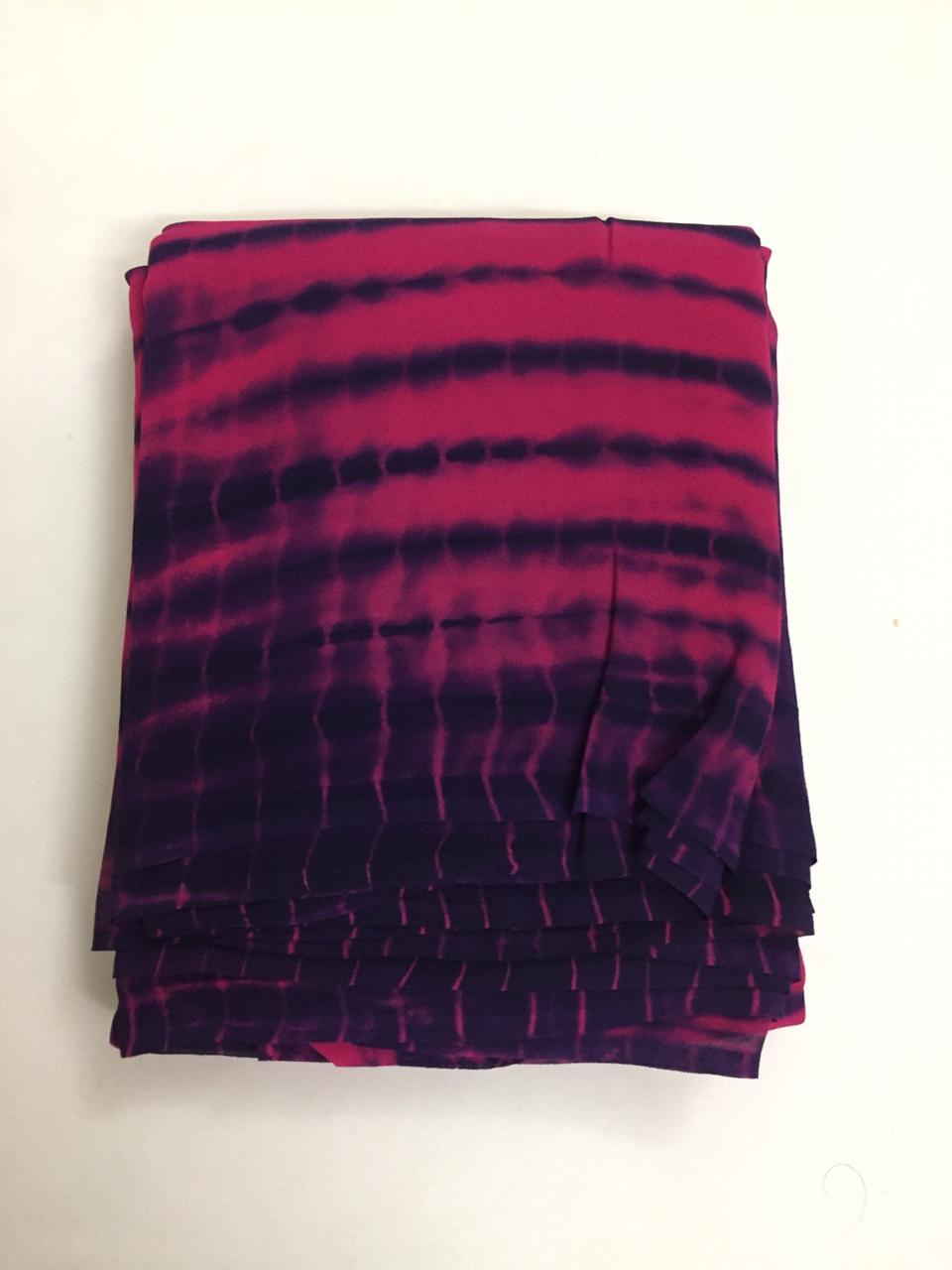 Shibori tie and dye pure georgette saree