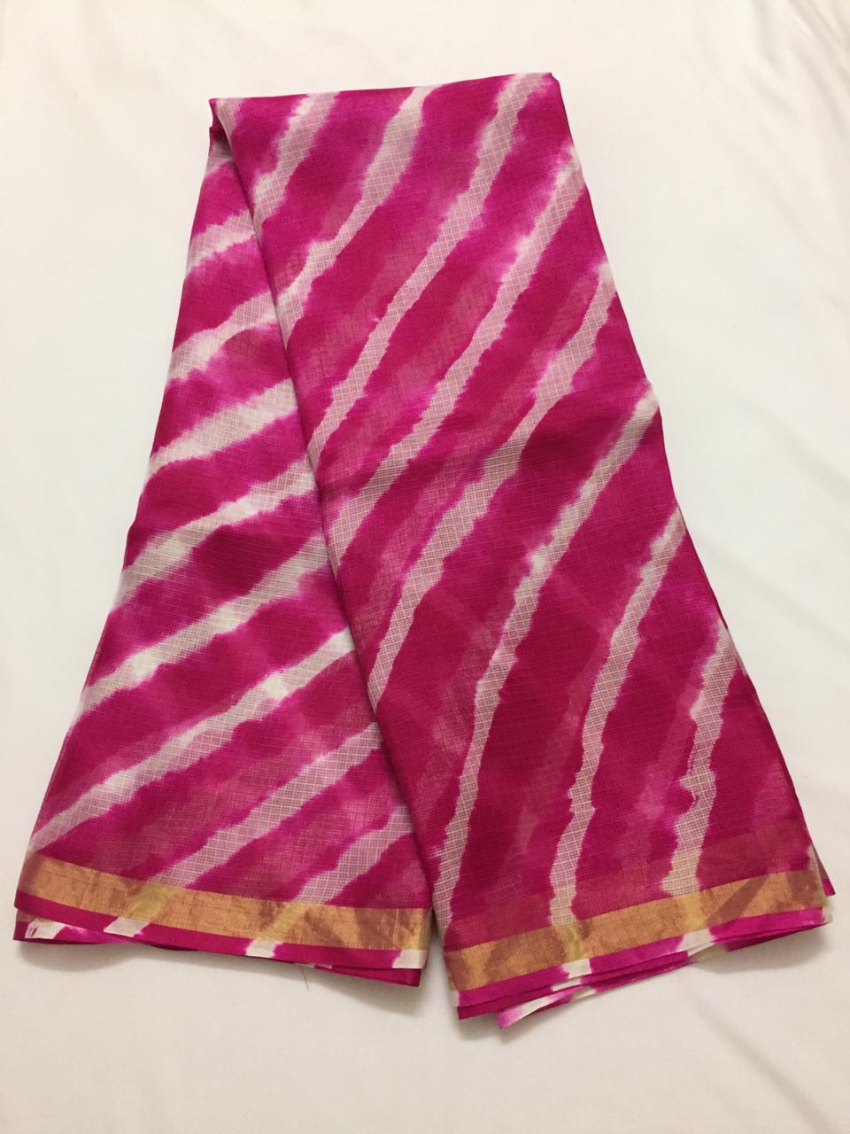 Pure kota silk leheriya saree
