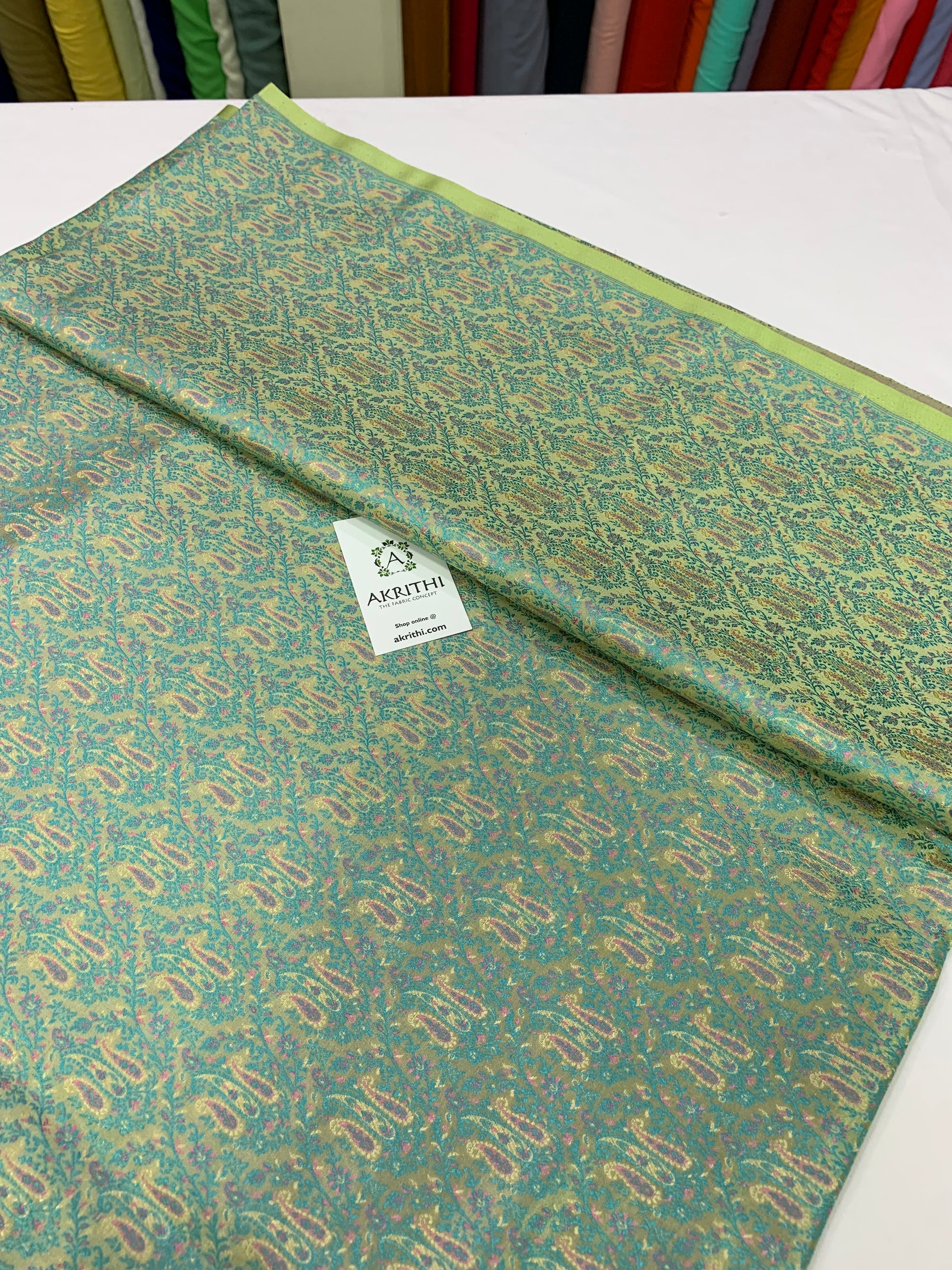 Handloom Banarasi brocade fabric
