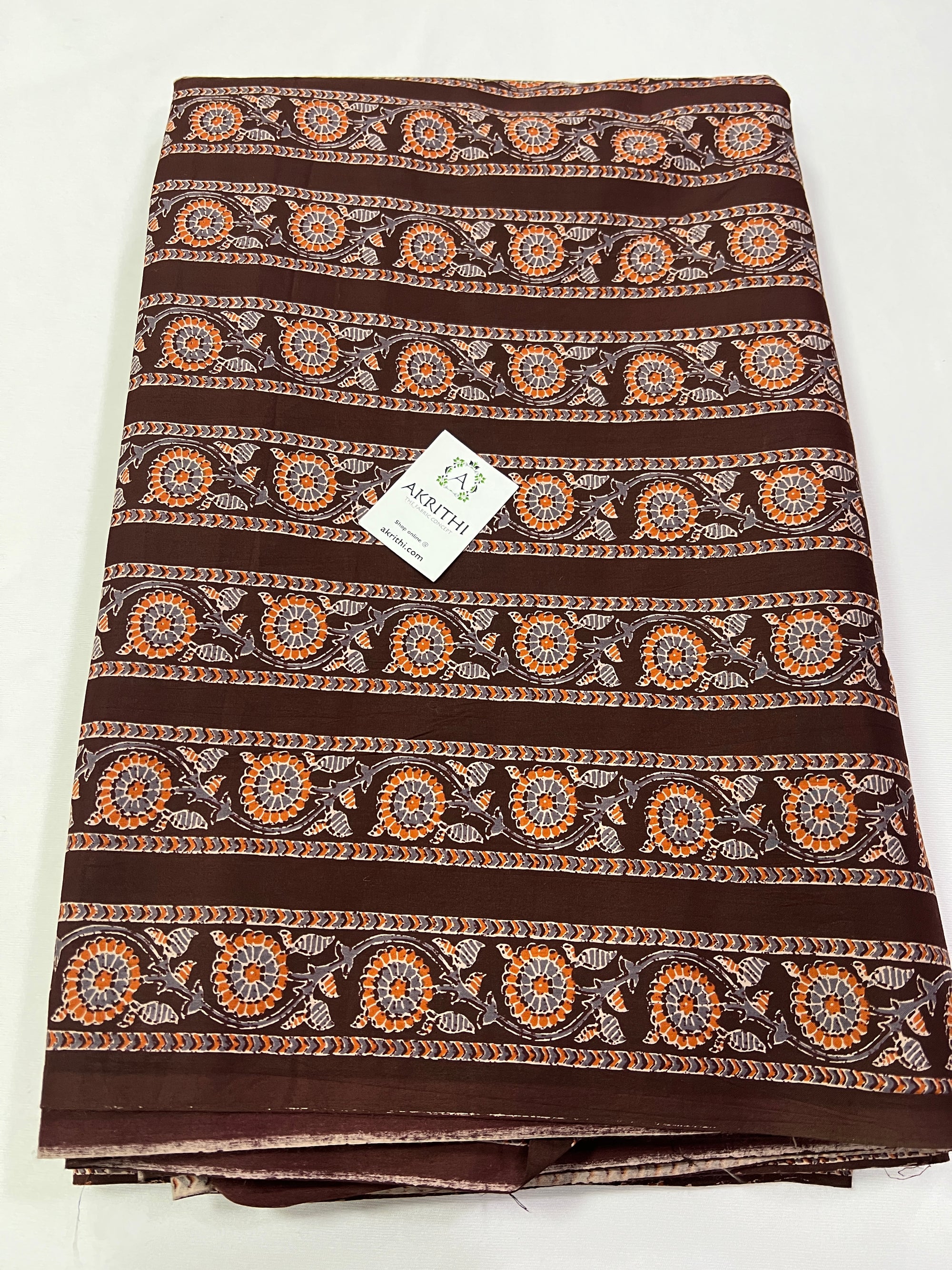 Ajrakh Printed pure cotton fabric