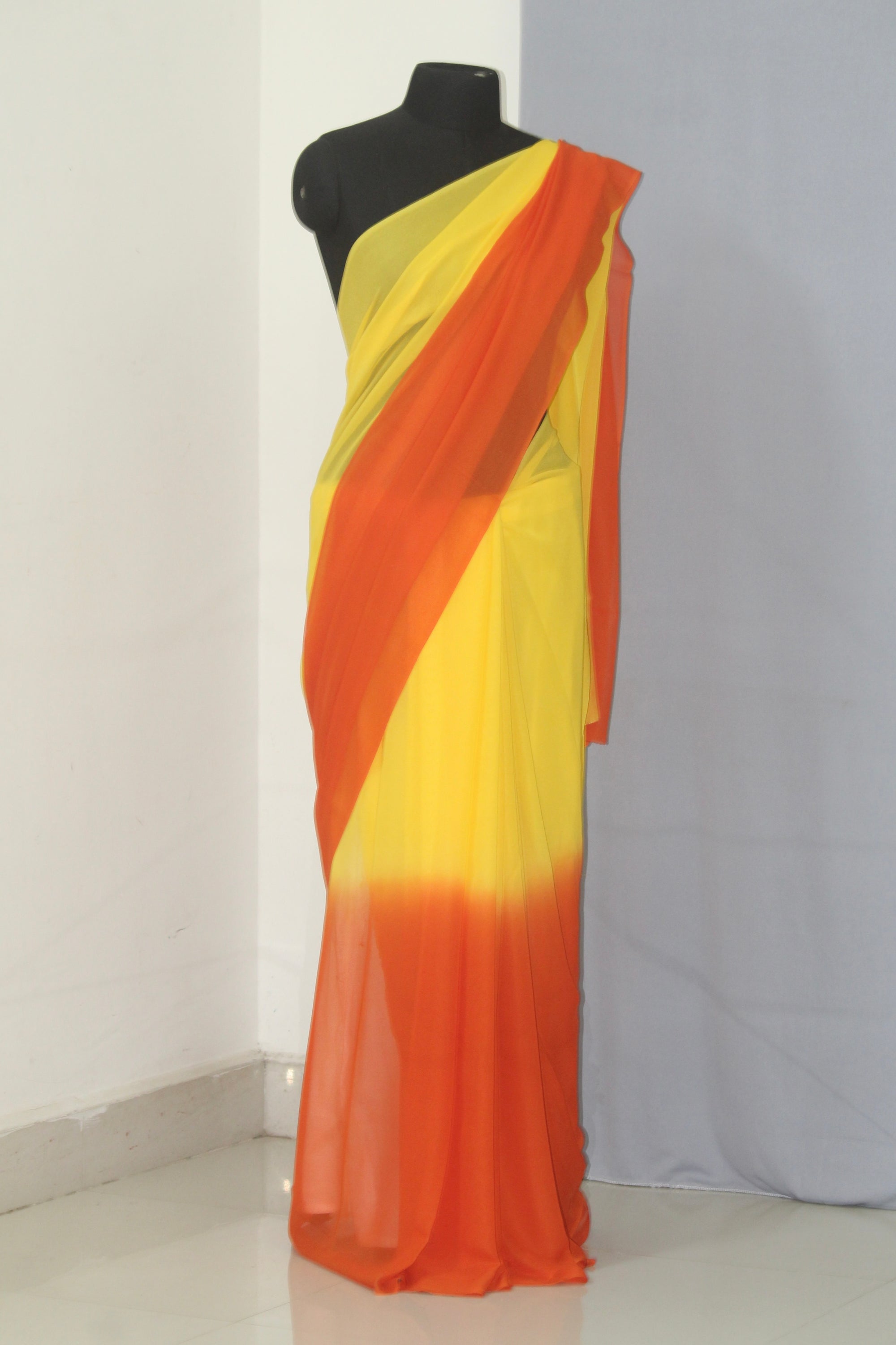Shaded georgette saree