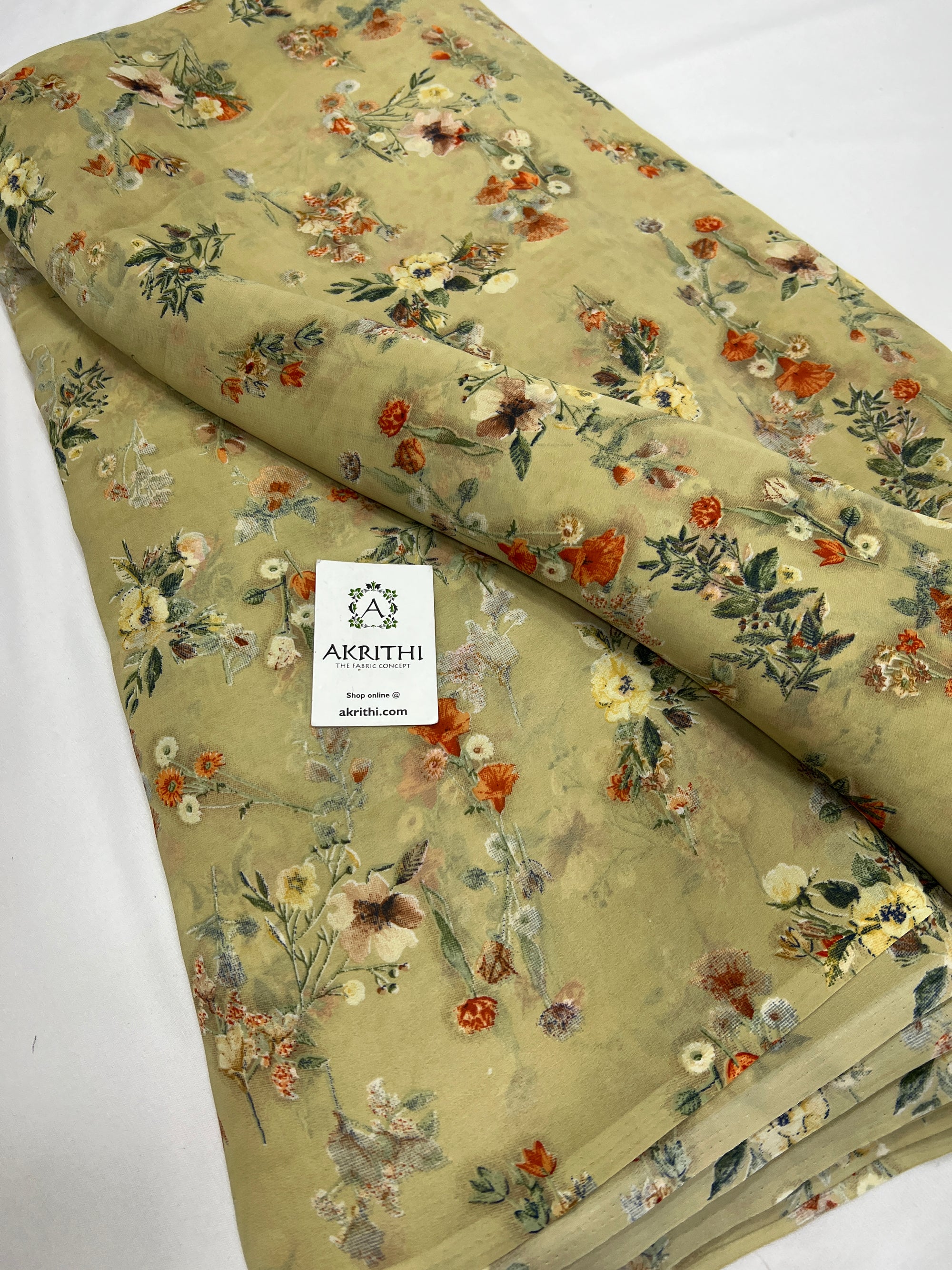 Floral printed georgette fabric