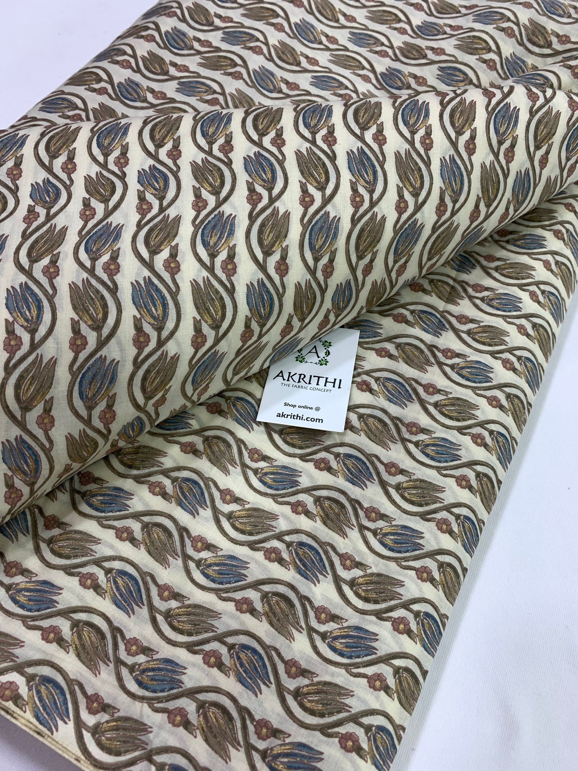Printed pure cotton fabric