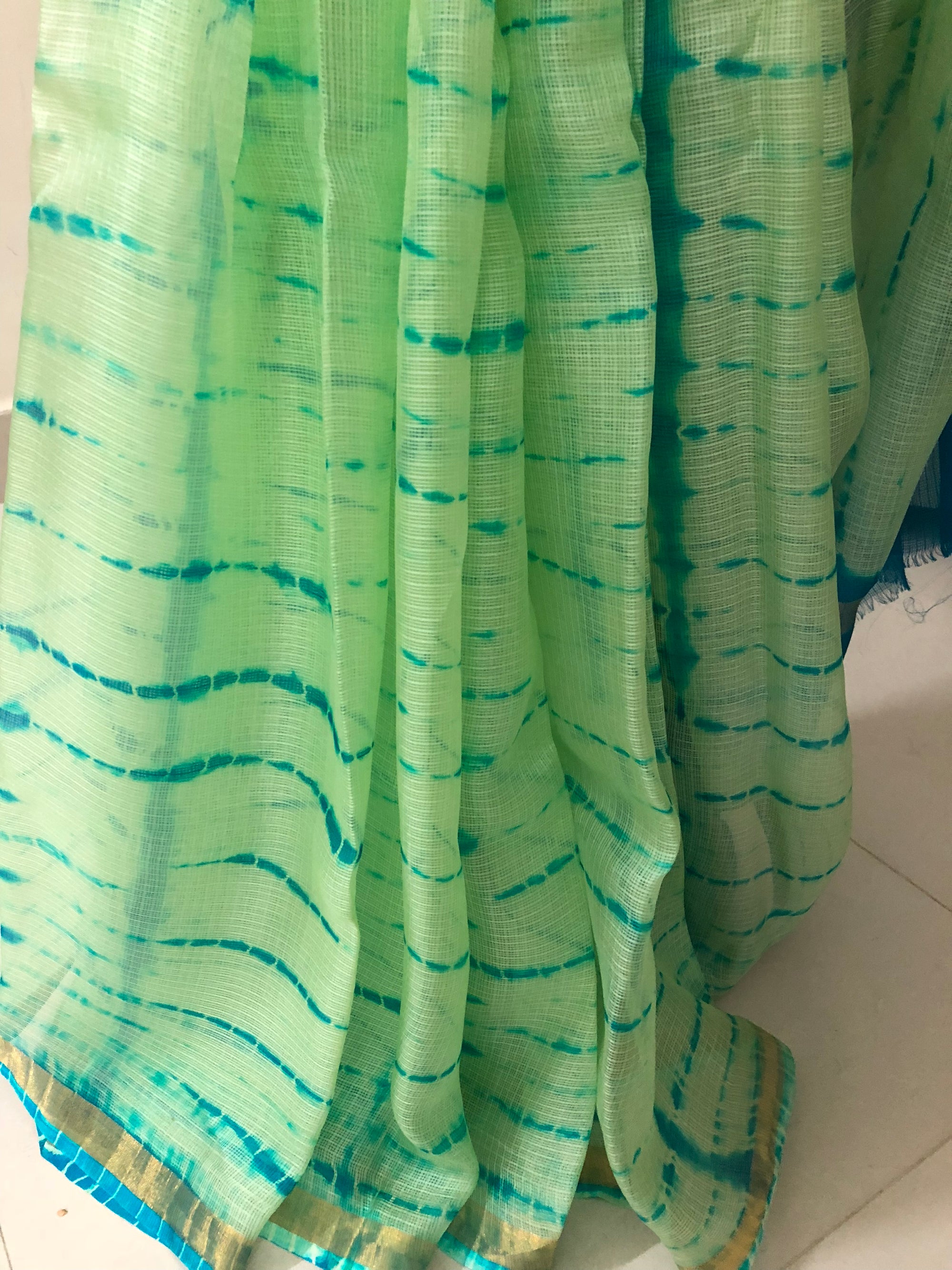 Tie and dye pure kota silk saree
