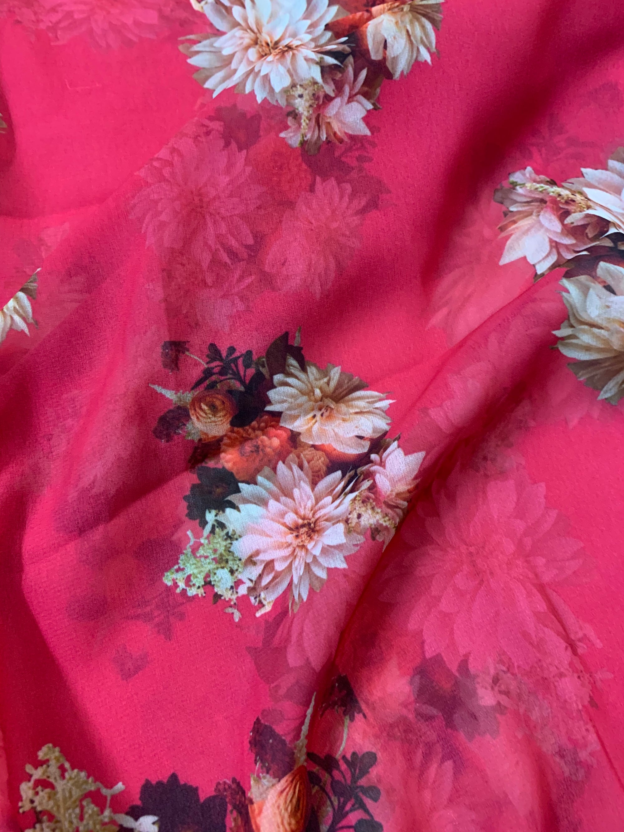 Digital floral Printed georgette fabric