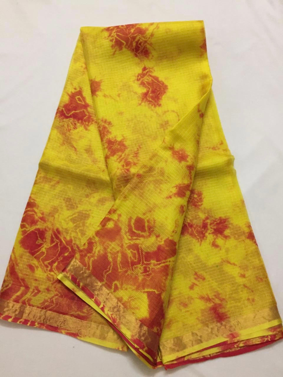 Tie and dye pure kota silk saree