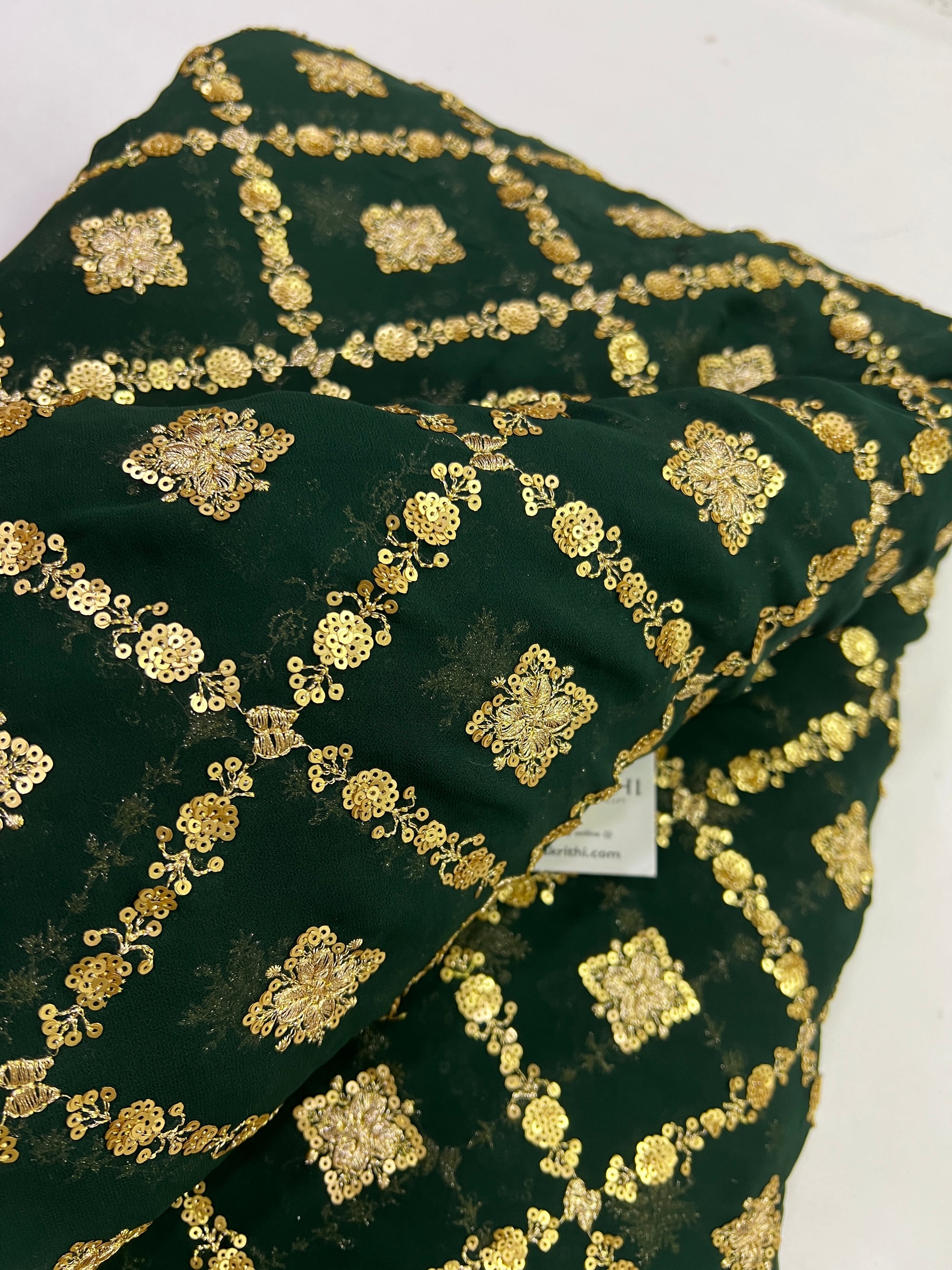 Embroidery on georgette fabric