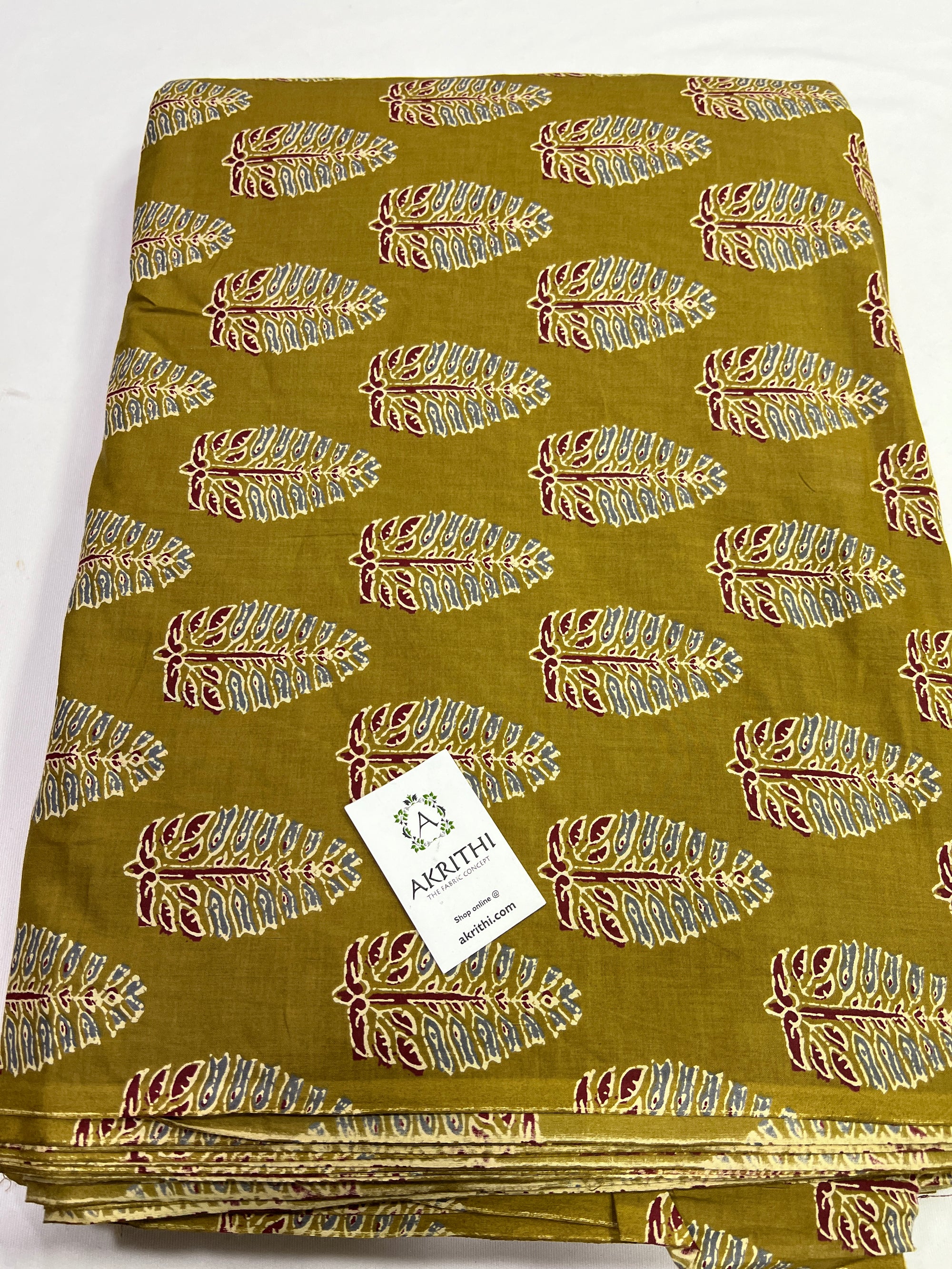 Ajrakh Printed pure cotton fabric