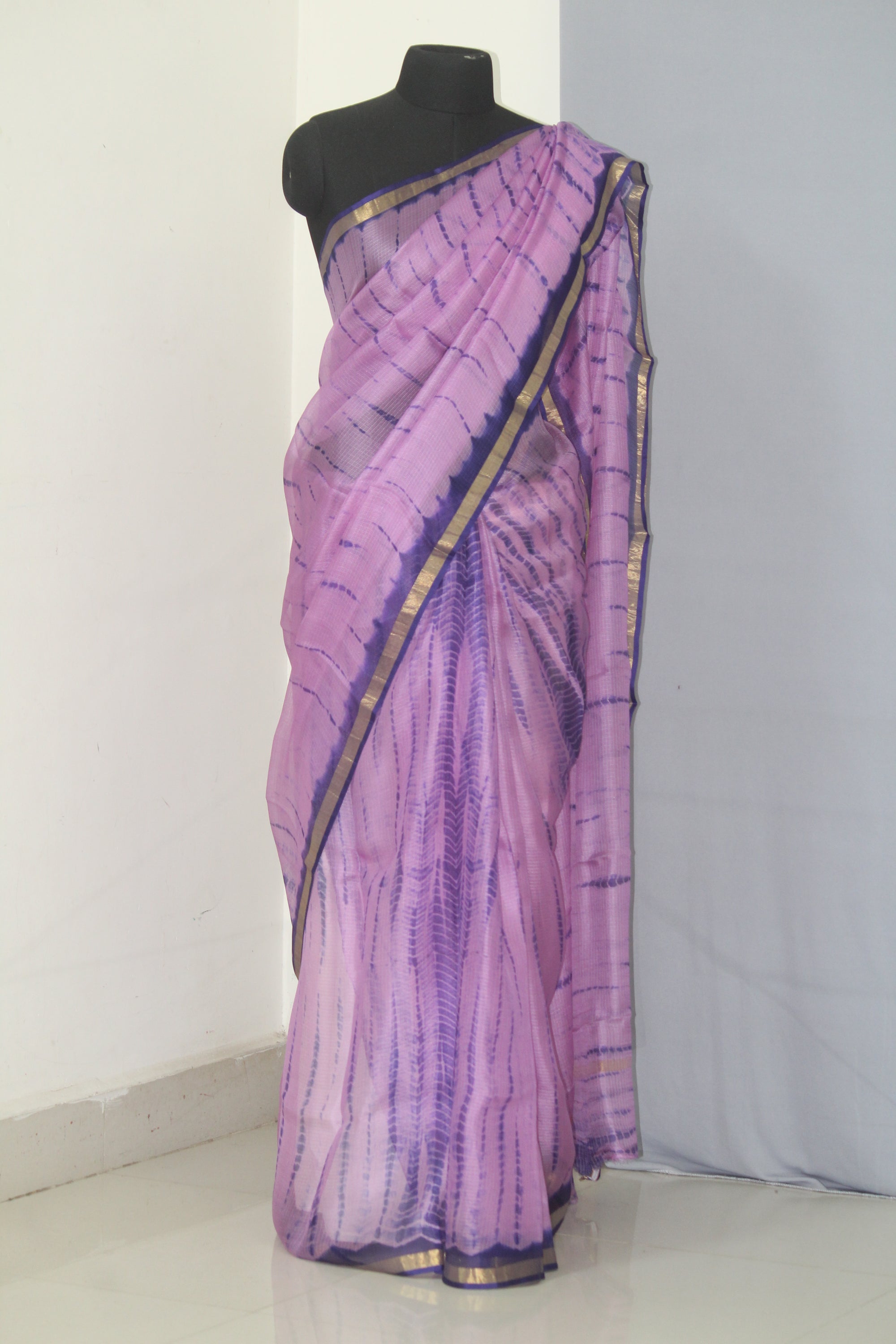 Tie and dye pure kota silk saree