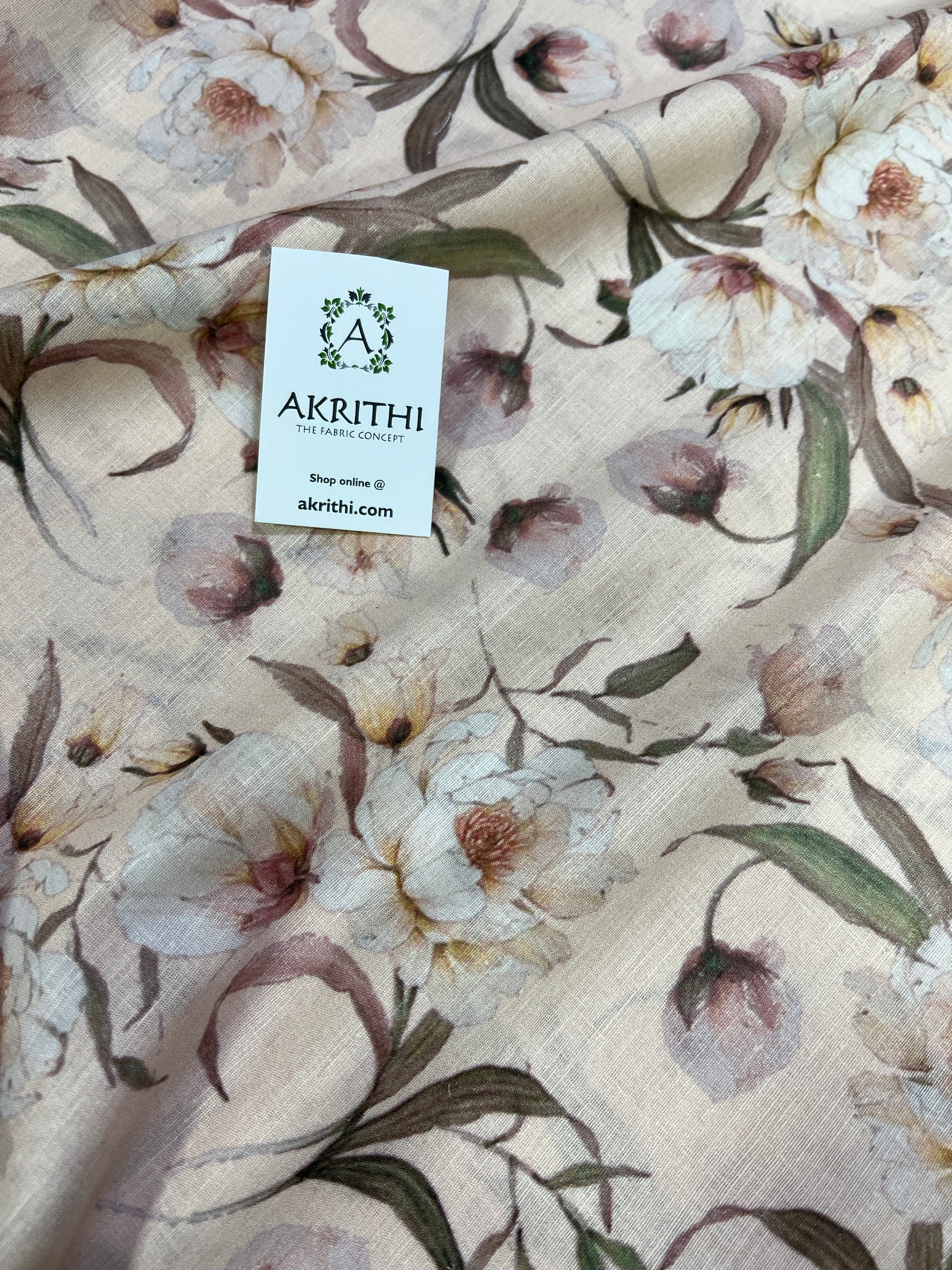 Digital Printed pure linen fabric
