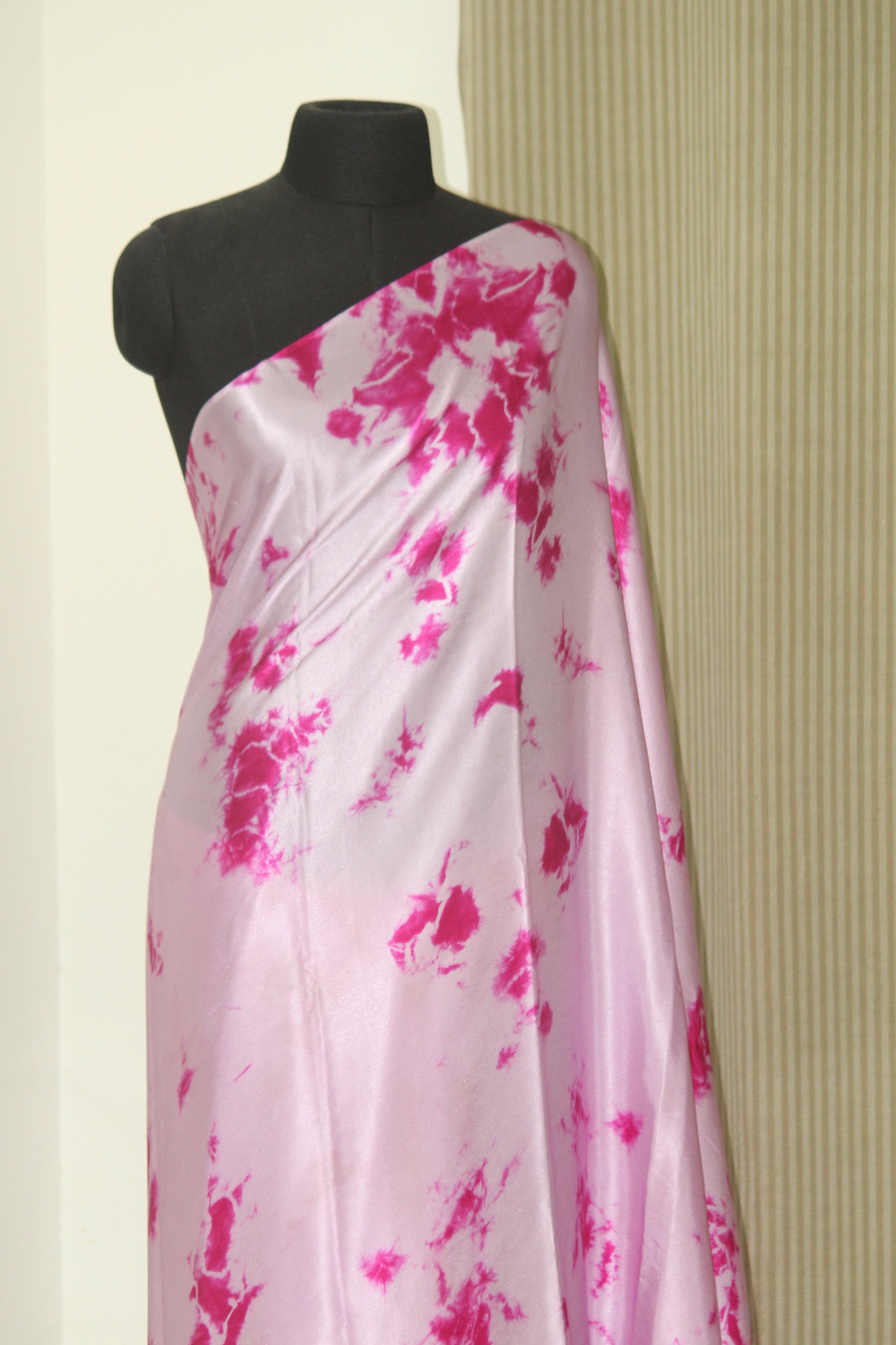 Shibori pure silk satin saree