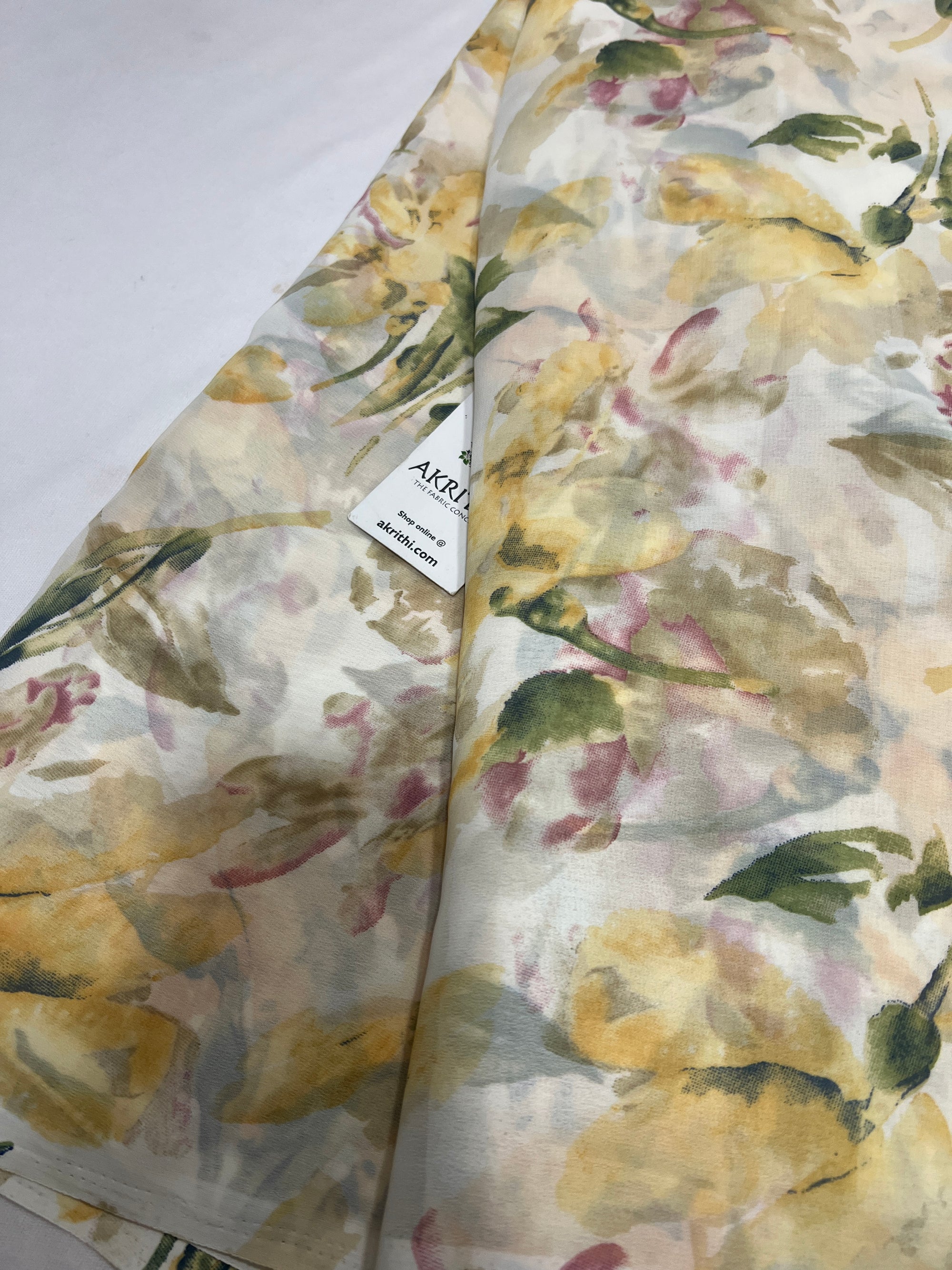 Digital floral printed georgette fabric