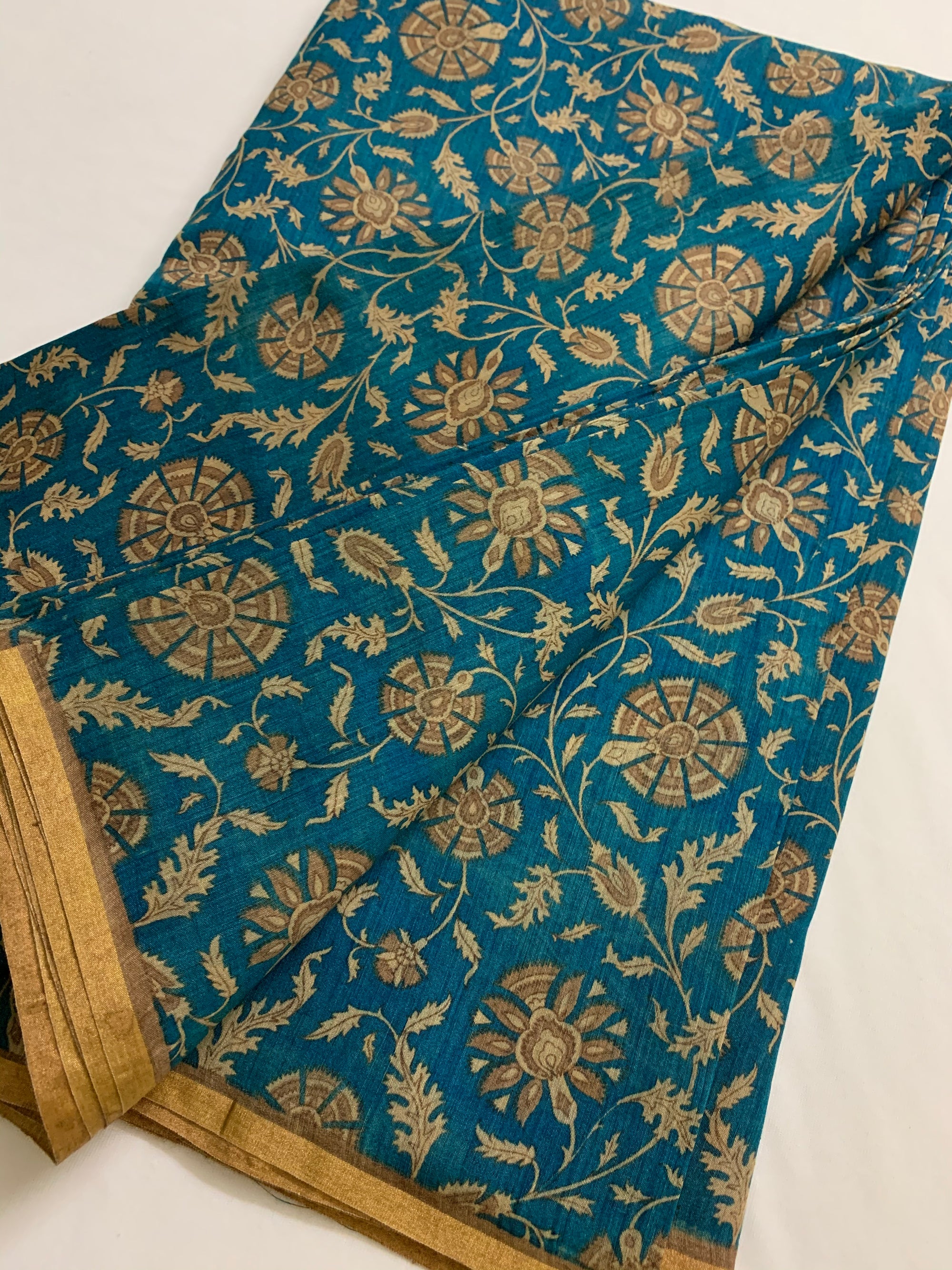 Printed handloom pure munga silk saree