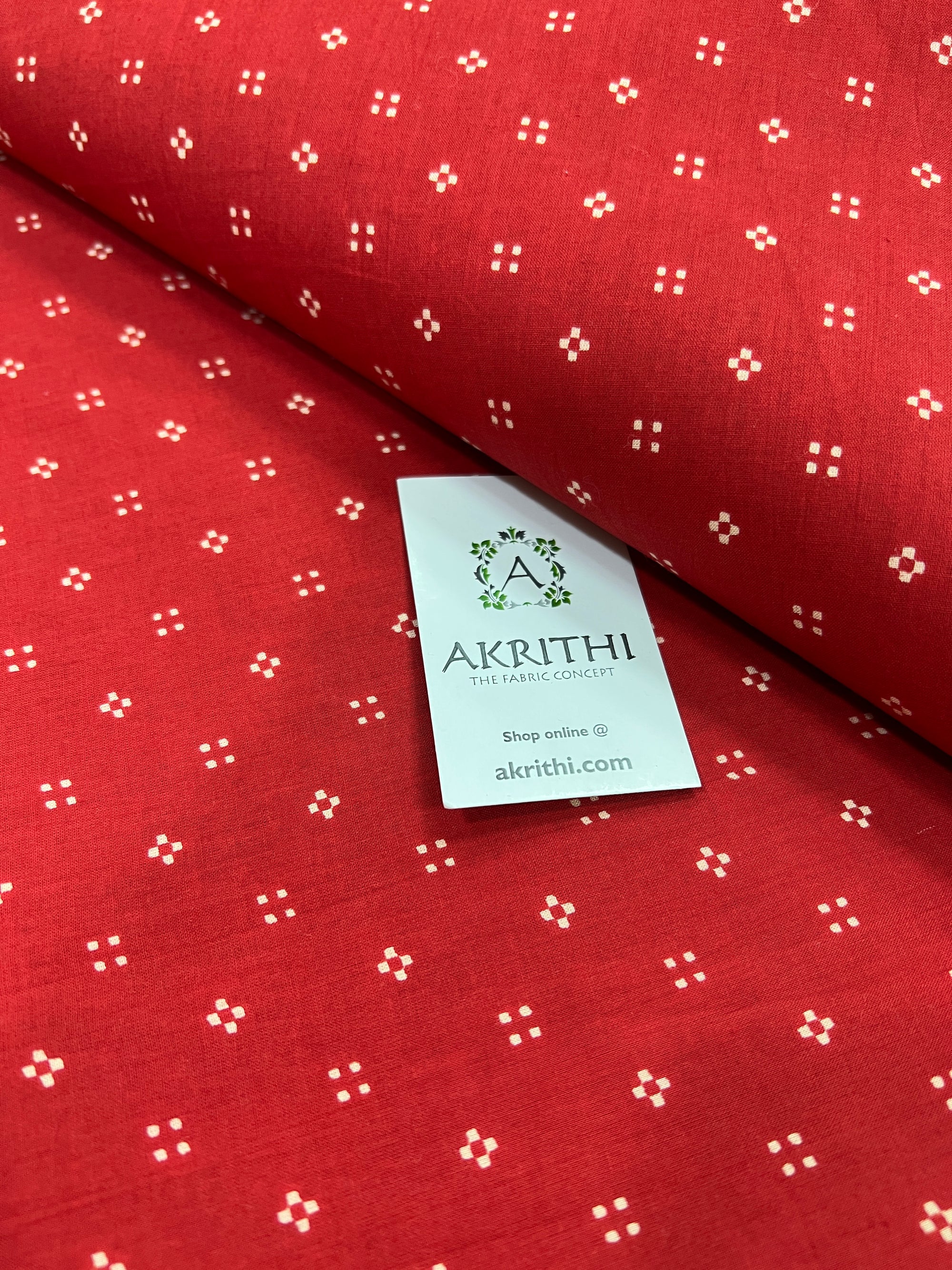 Printed pure cotton fabric