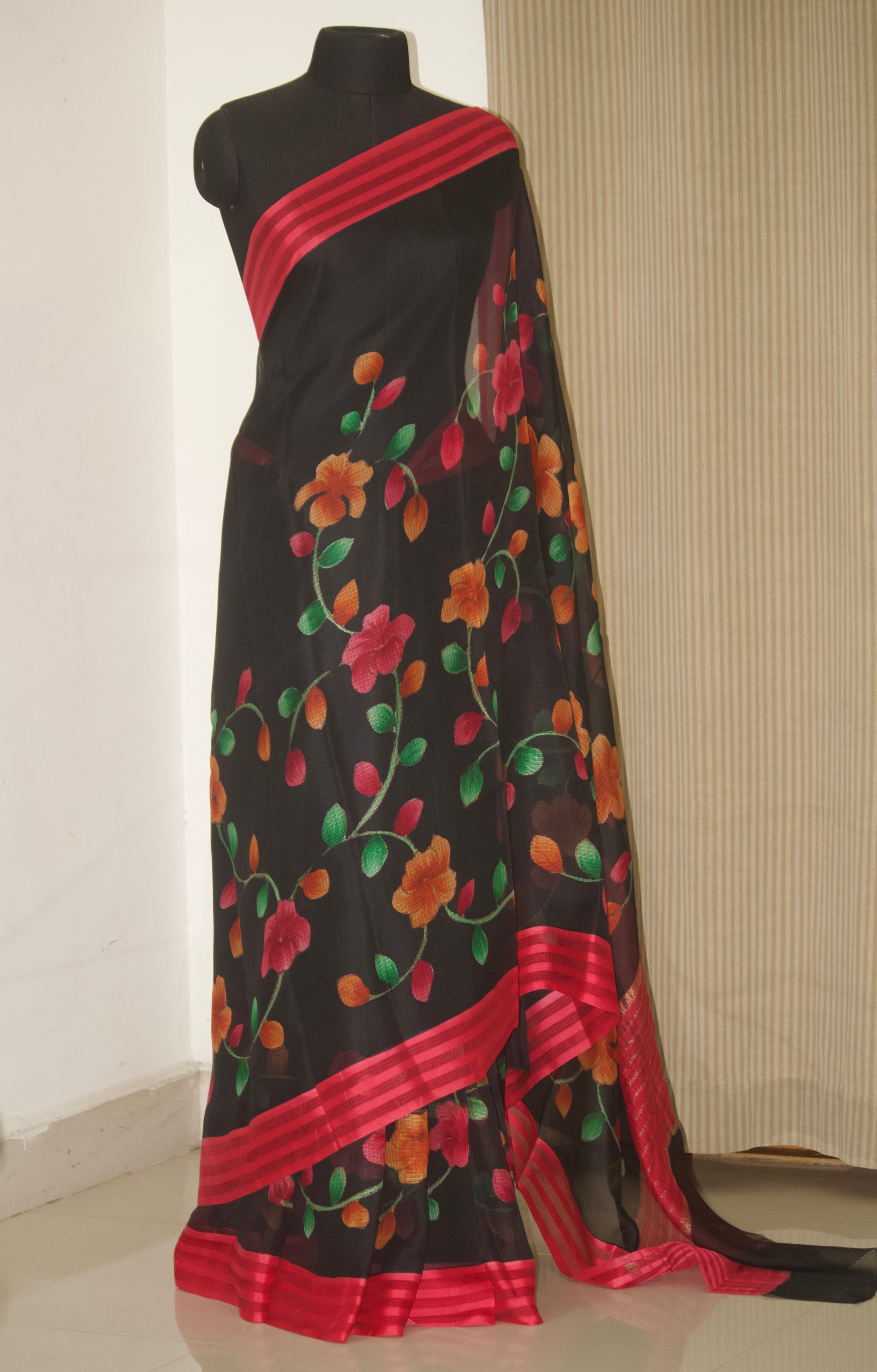 Pure kota silk hand painted saree