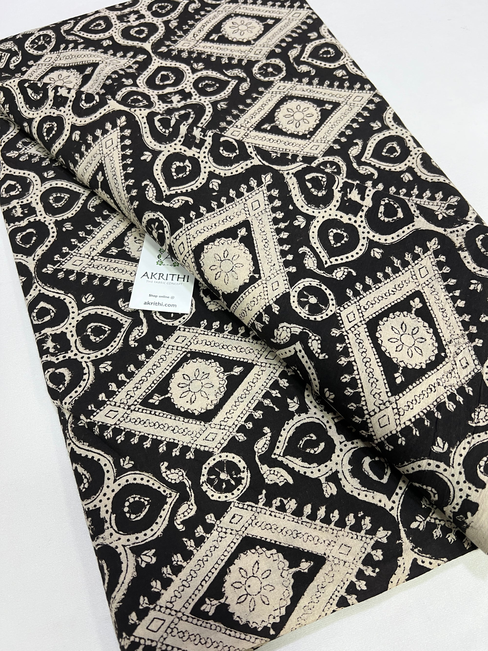 Hand block Printed pure cotton fabric