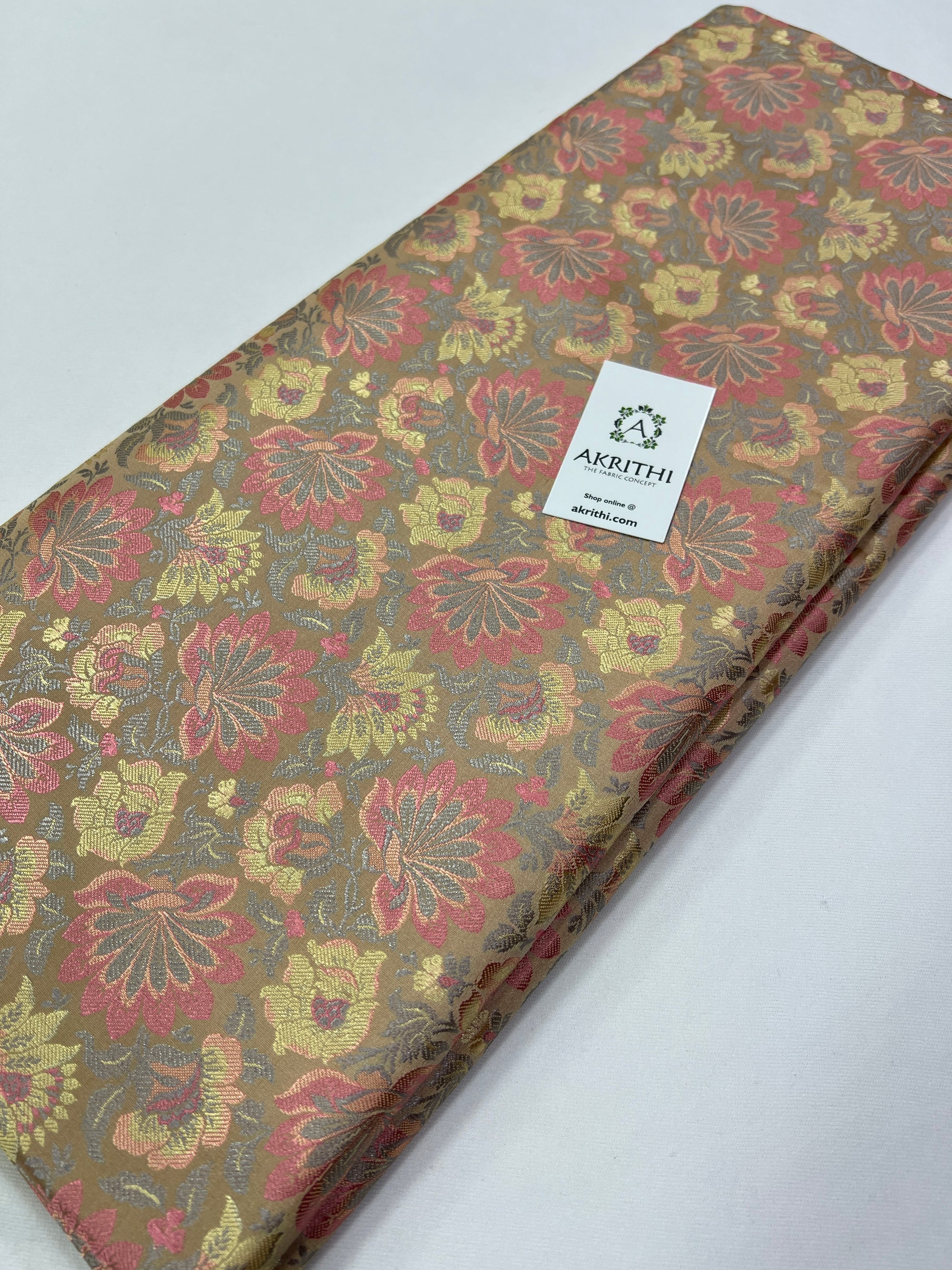 Handloom Banarasi brocade fabric