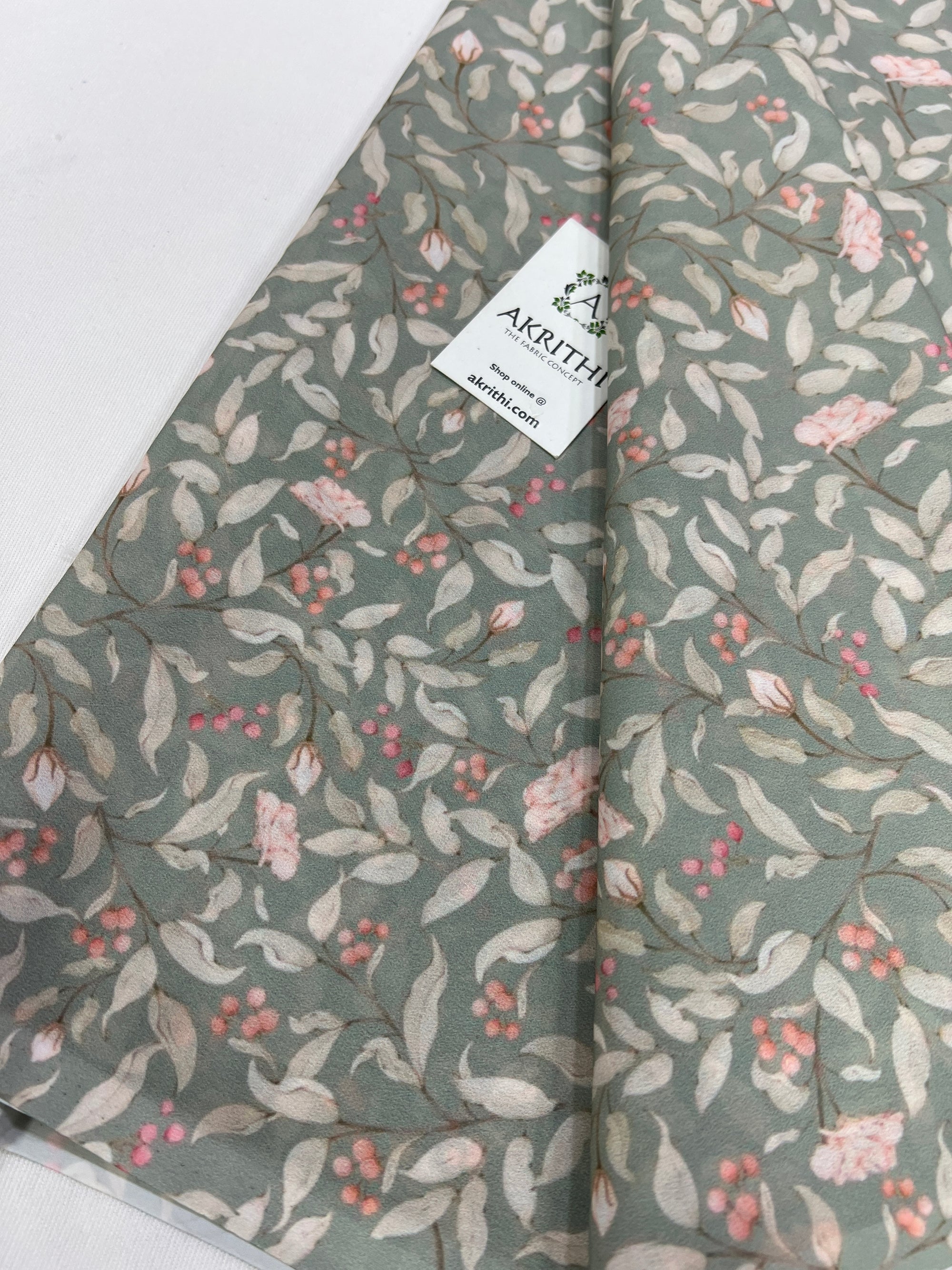 Digital floral printed georgette fabric