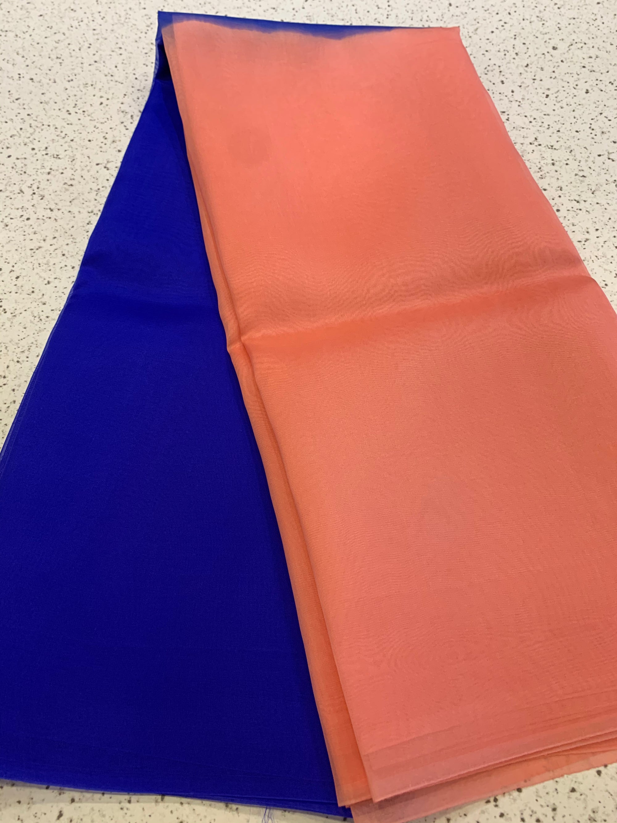 PURE SILK ORGANZA DOUBLE SHADED SAREE